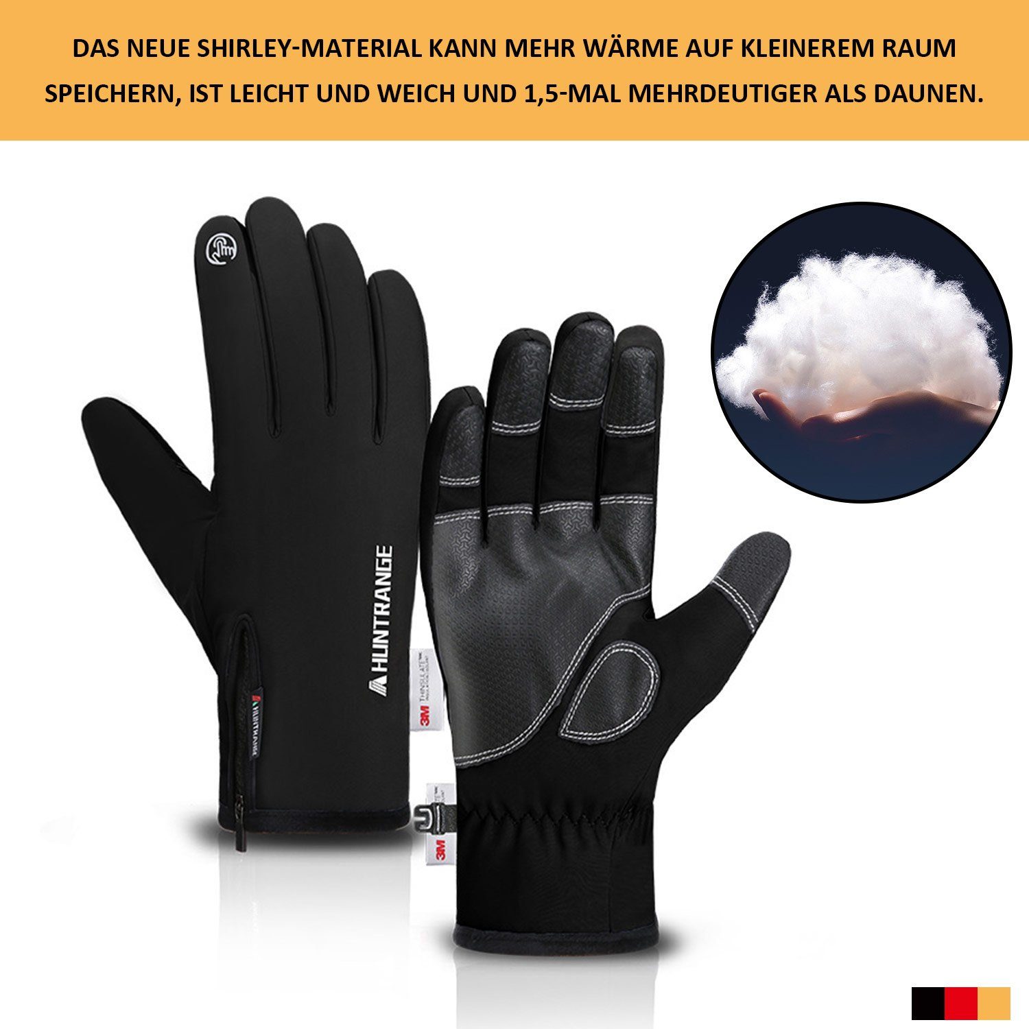 Winddichte Schwarz Touchscreen MAGICSHE Handschuhe Skihandschuhe Warme Winter