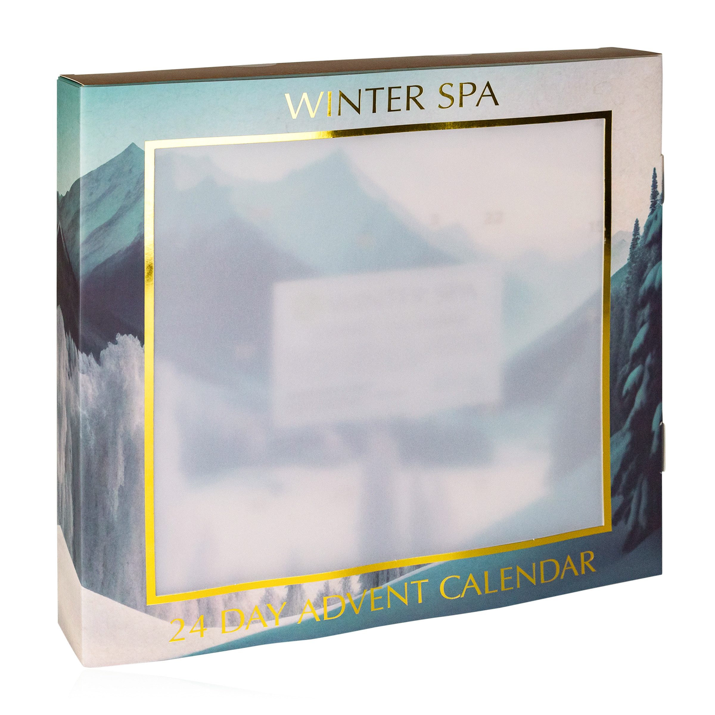 ACCENTRA Adventskalender Adventskalender WINTER SPA in aufklappbarer Box Geschenkset, Weihnachtlich gestalteter, aufklappbarer Kalender ideal als Geschenk