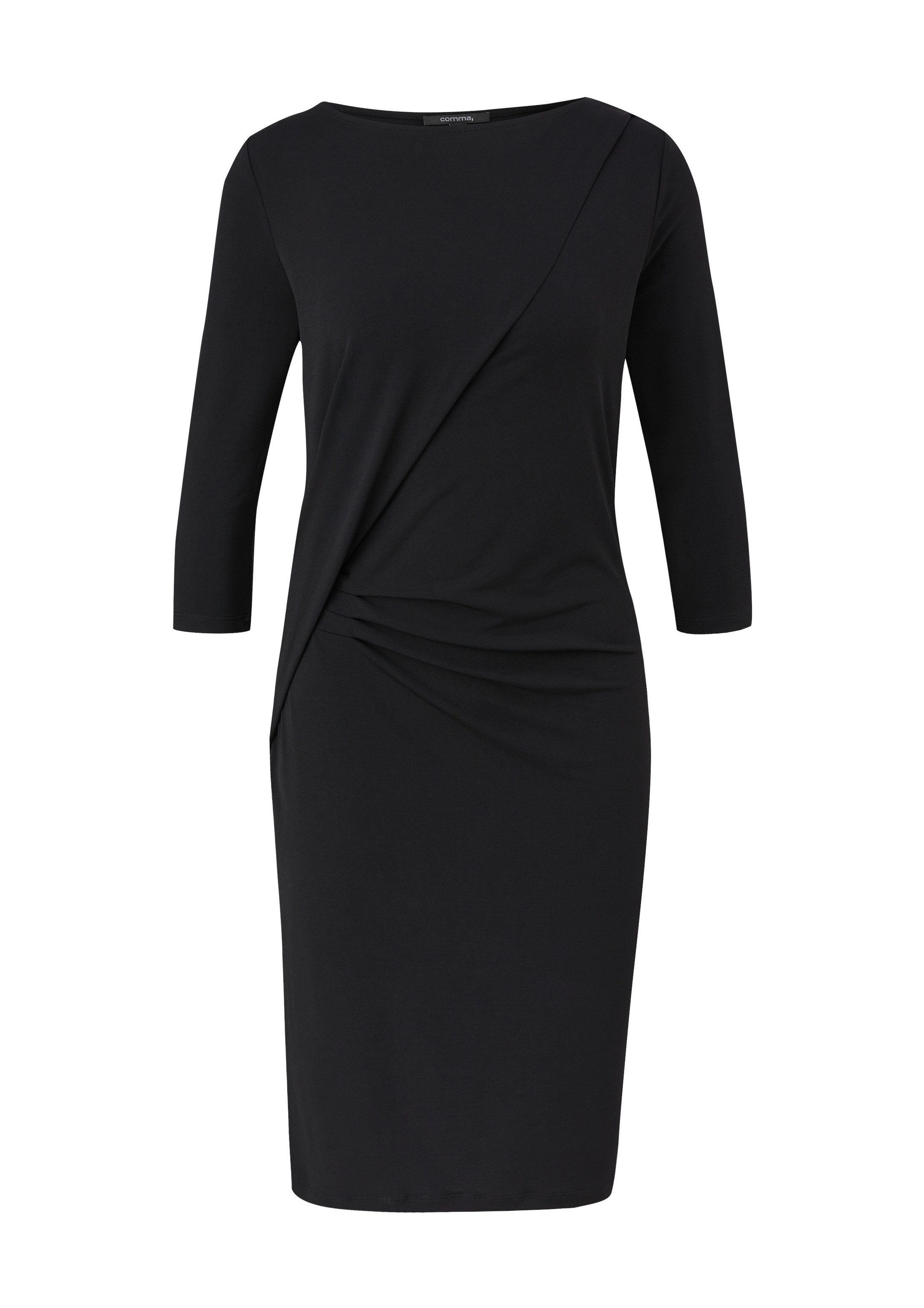 comma Minikleid Kleid Jerseykleid mit Raffung