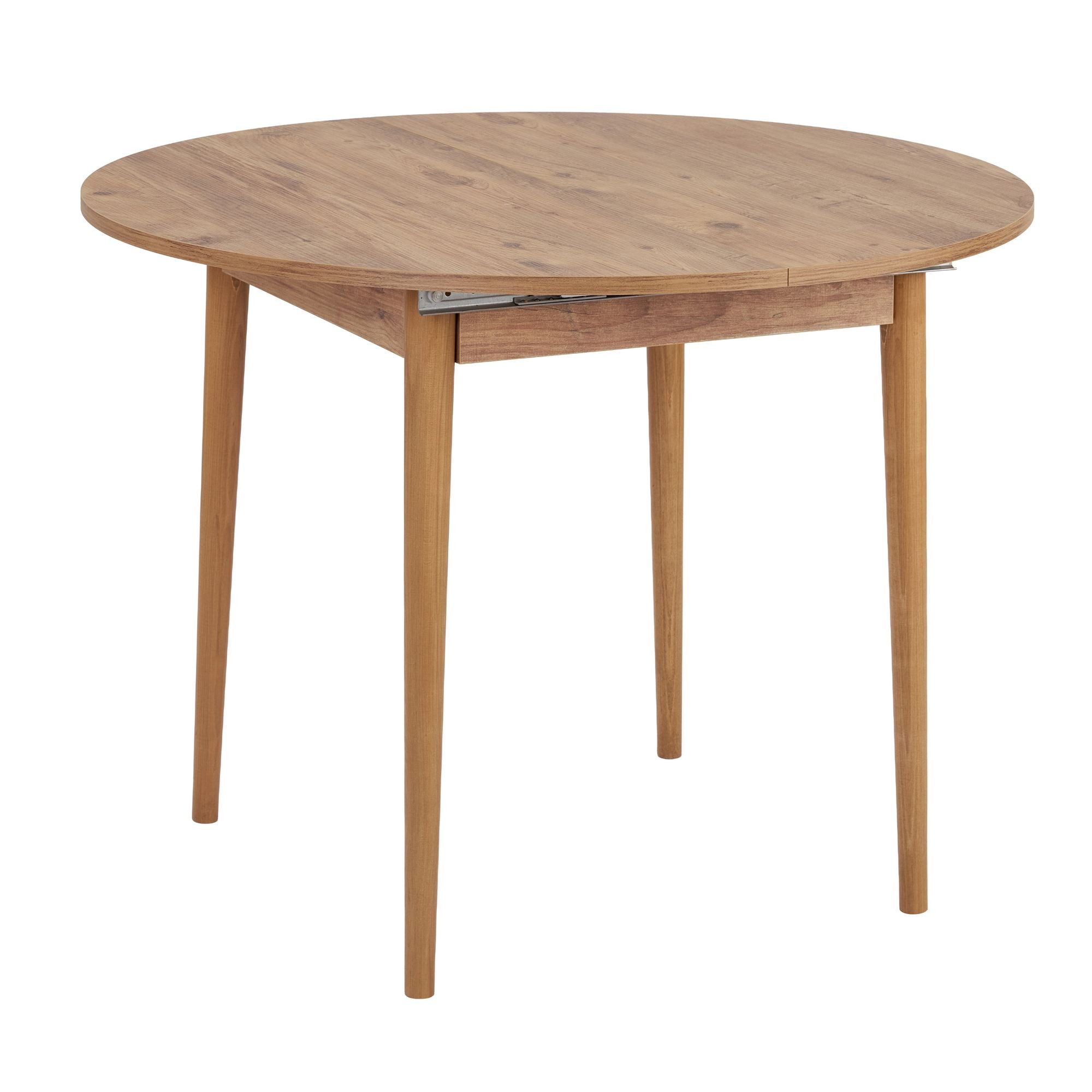 Skye Decor Esstisch Viola, Funktional Tisch mit ausziehbarer Tischplatte, Rund, Platzsparend