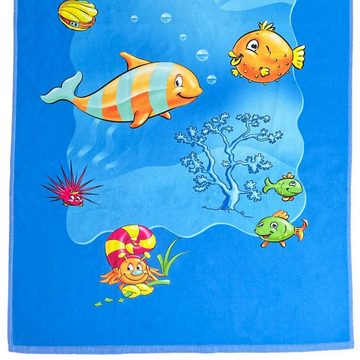 ESPiCO Strandtuch Unterwasserwelt 75x150 cm, Frottee (1-St), Meer, Fische, Krake, Muschel