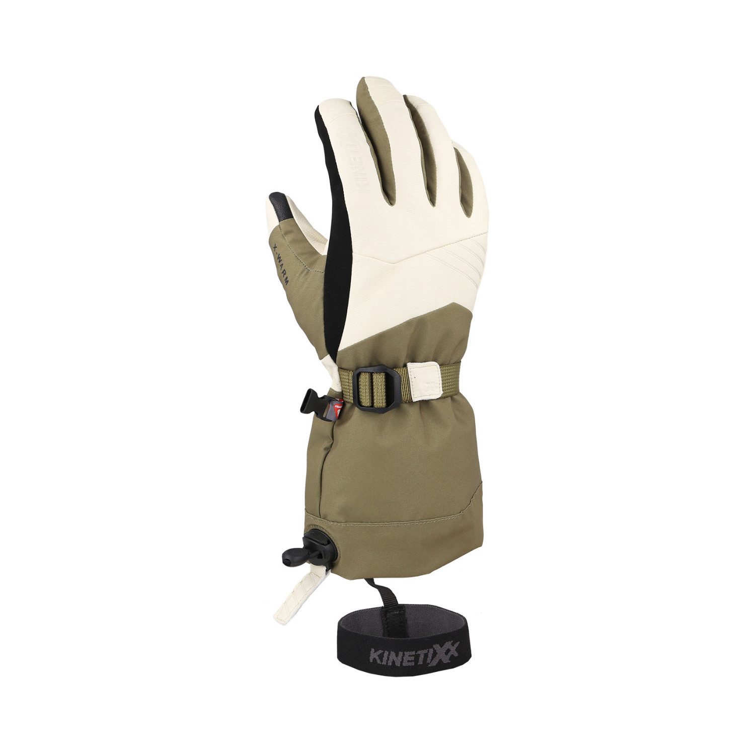Kinetixx Skihandschuhe KinetiXx Akima GTX® Damen Skihandschuhe wasserdicht (in Schwarz, Cream oder Olive/White) Grip, Atmungsaktiv, Winddicht, Wasserdicht