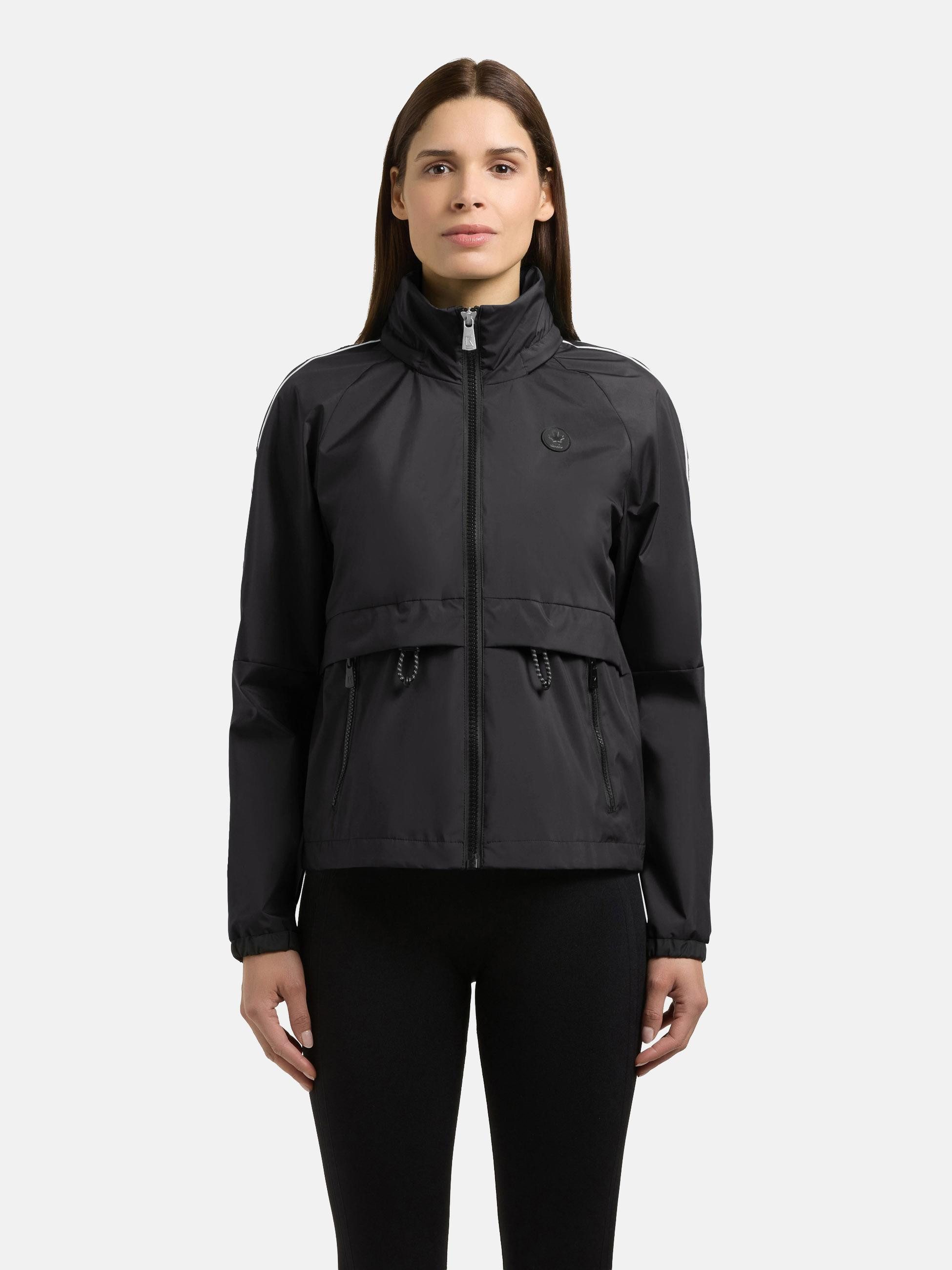 khujo Windbreaker Olia Übergangsjacke mit im Kragen verstaubarer Kapuze
