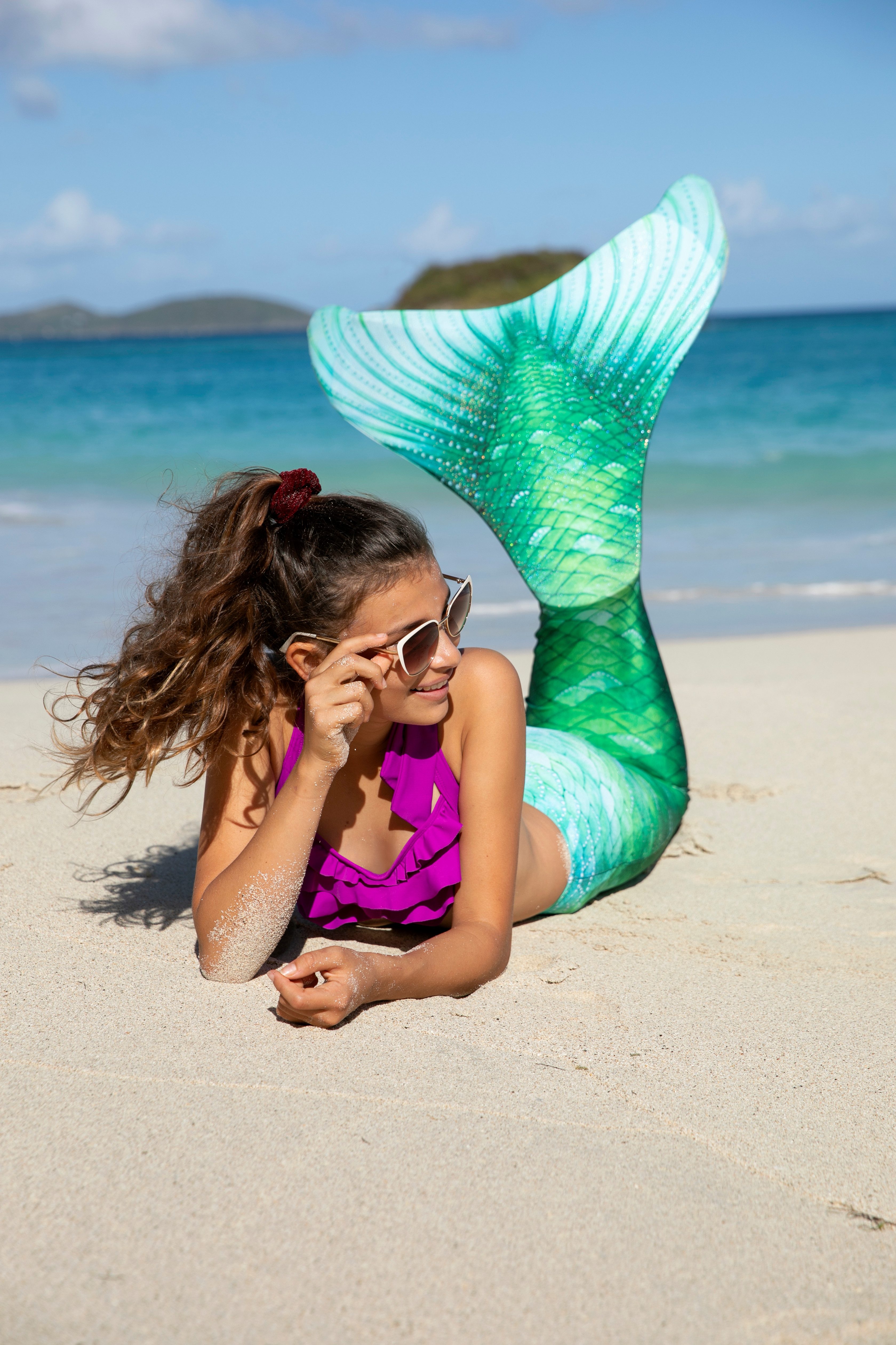 Fin Fun Monoflosse Fin Fun Textil OHNE Monoflosse Erwachsenengrößen - Island Opal