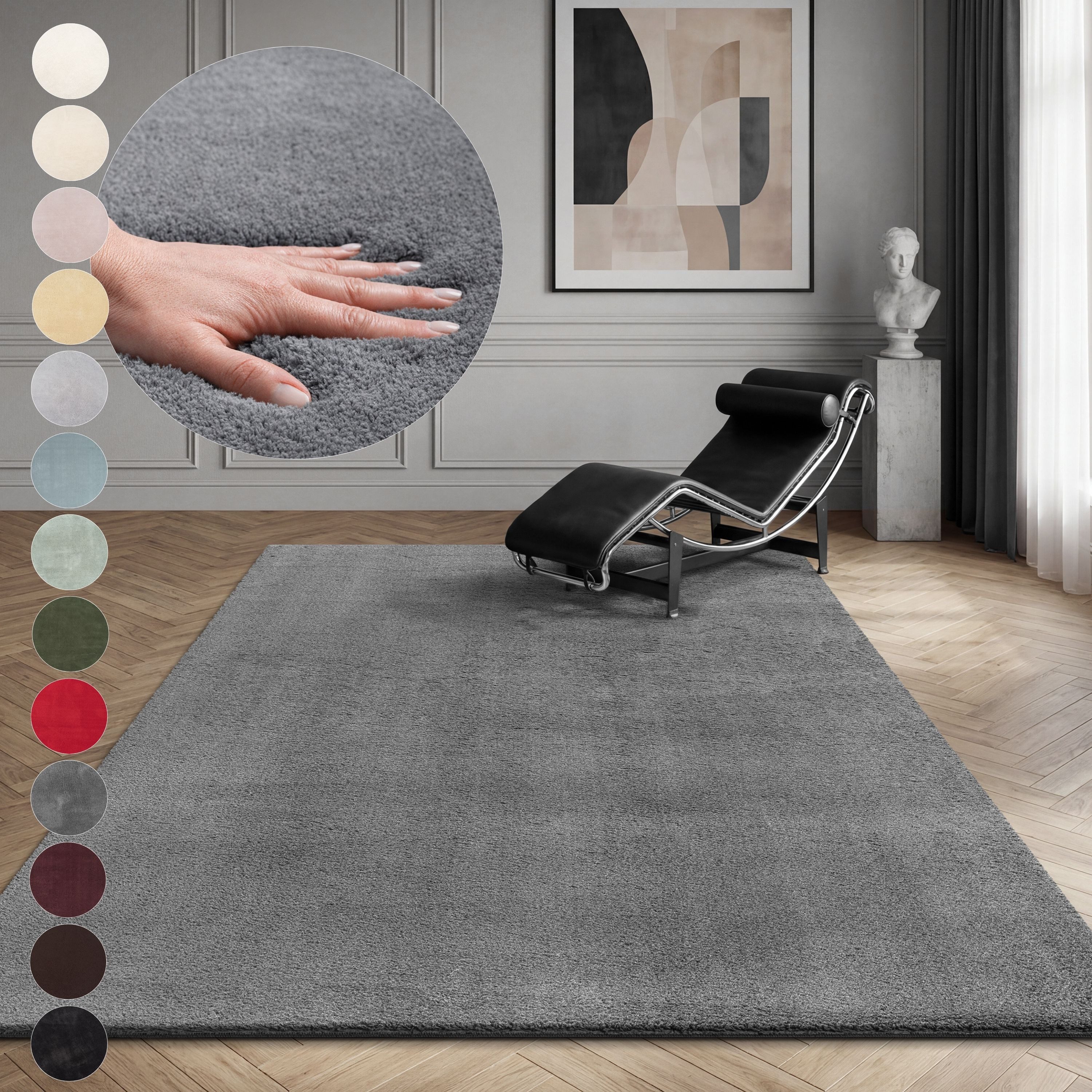 OTTO home Teppich Arabell, Kunstfellteppich, Felloptik, waschbar, rechteckig, Höhe: 16 mm, flauschig, kuschelig, Anti-Rutsch-Unterseite, Wohnzimmer, Schlafzimmer