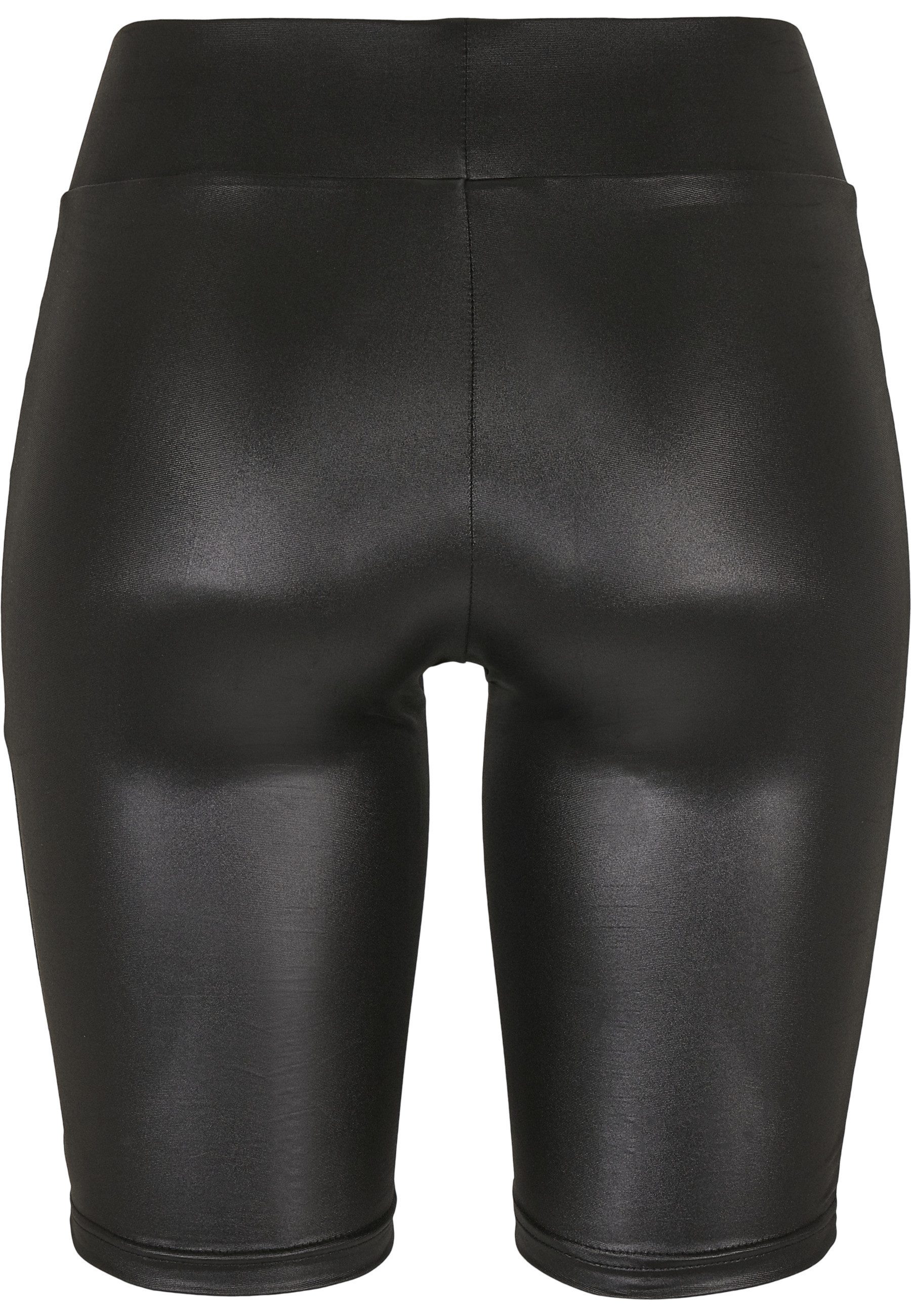 URBAN CLASSICS Stoffhose Urban Classics Damen Ladies Synthetic Leather Cycle Shorts (1-tlg)
