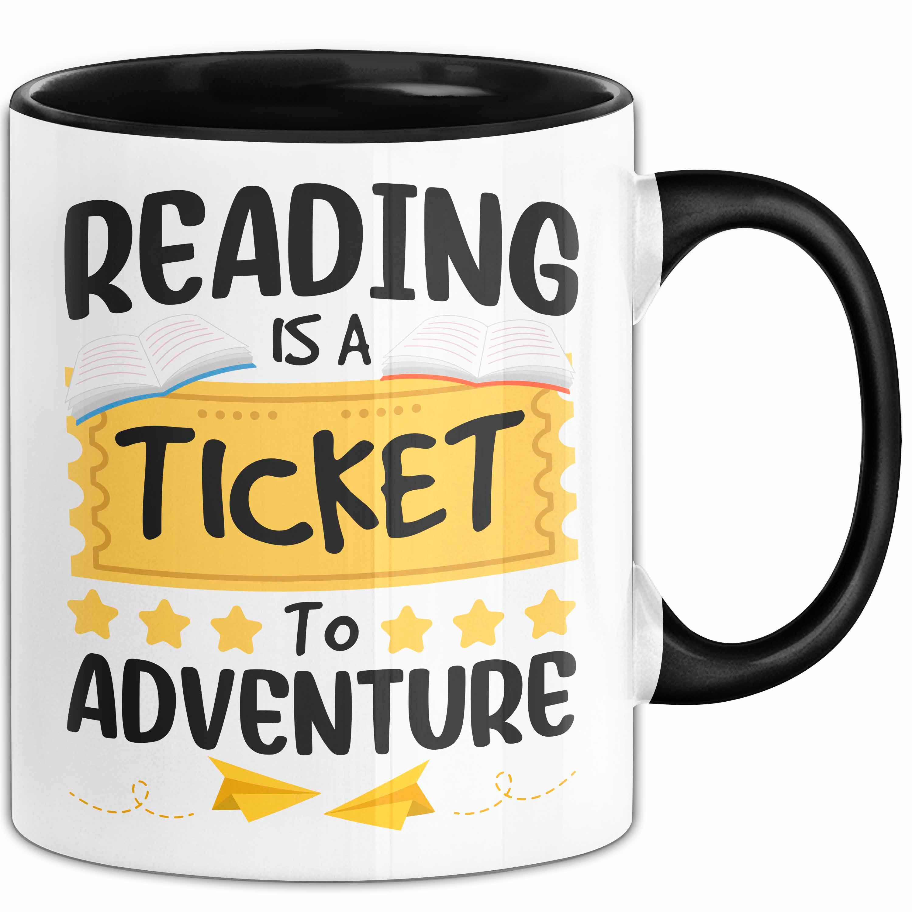 Trendation Tasse Lesen Tasse Geschenk Leseratte Reading Is A Ticket To Advent