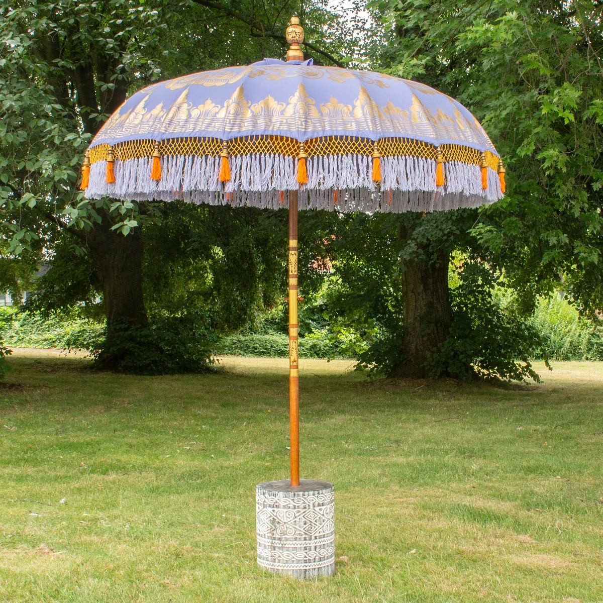 Oriental Galerie Sonnenschirm Bali Garten Sonnenschirm Flieder Model Amara 185 cm