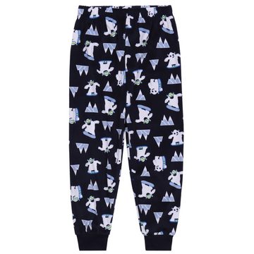 Sarcia.eu Pyjama Dunkelblaues zweiteiliges Pyjama/Schlafanzug Yeti 7-8 Jahre