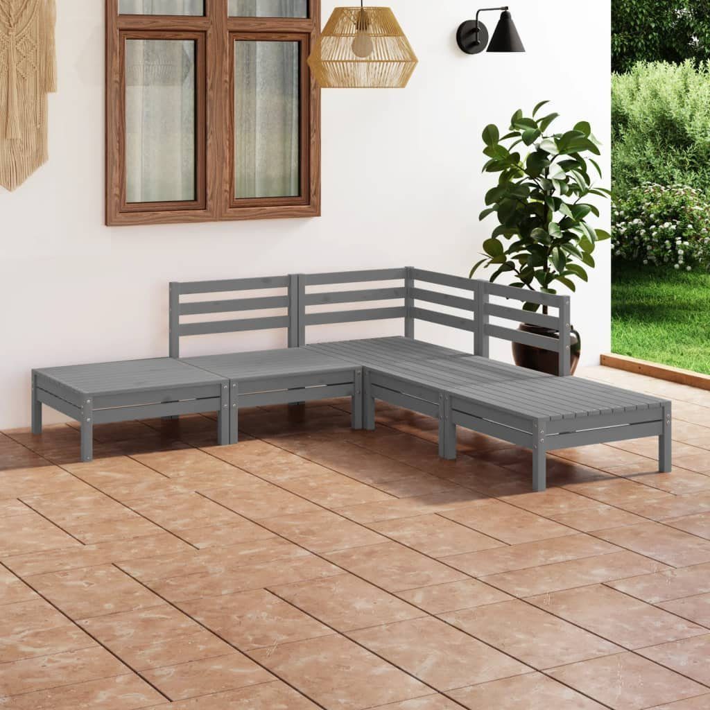 vidaXL GartenloungeSet »5tlg. GartenLoungeSet Kiefer Massivholz