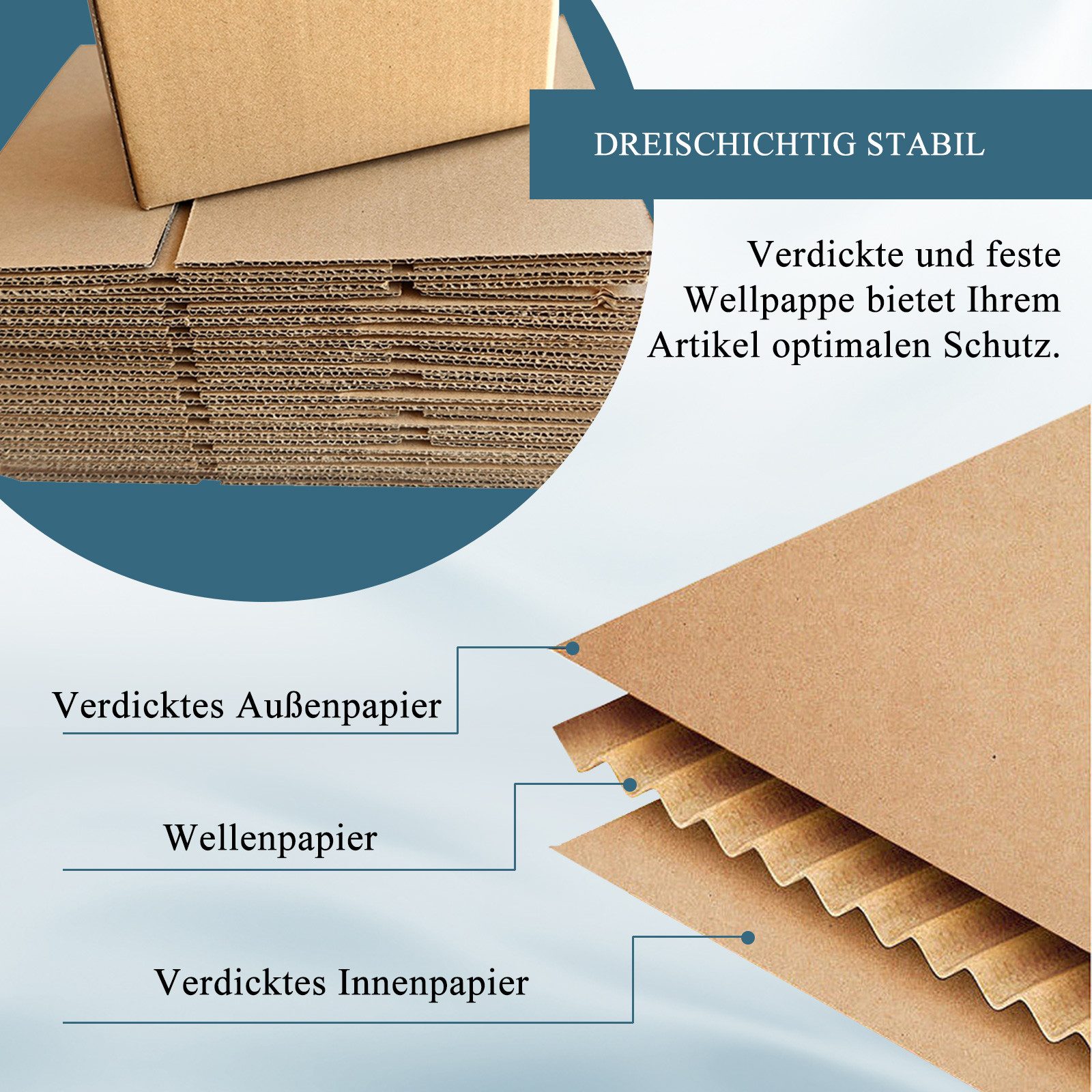 PACIEA Karton Kleiner flacher Geschenkkarton 150x150x50mm - Präsente, CDs & Kosmetik