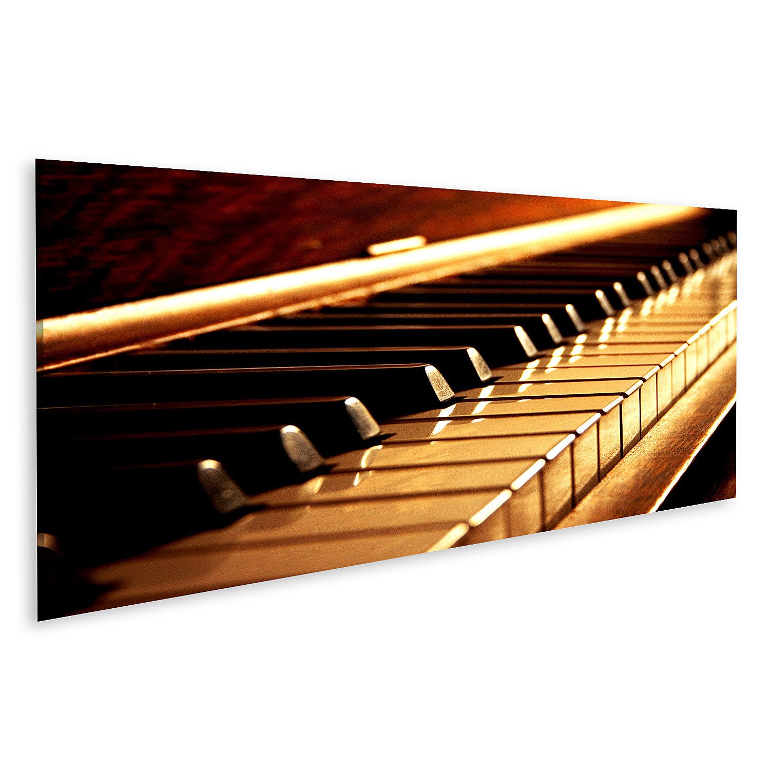 Leinwandbild Goldene Klavier Tasten Piano Bilder