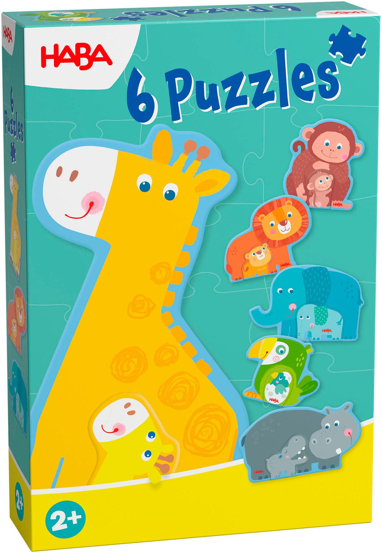 Haba Puzzle 6 erste Puzzles Tierfamilie, 12 Puzzleteile günstig online kaufen