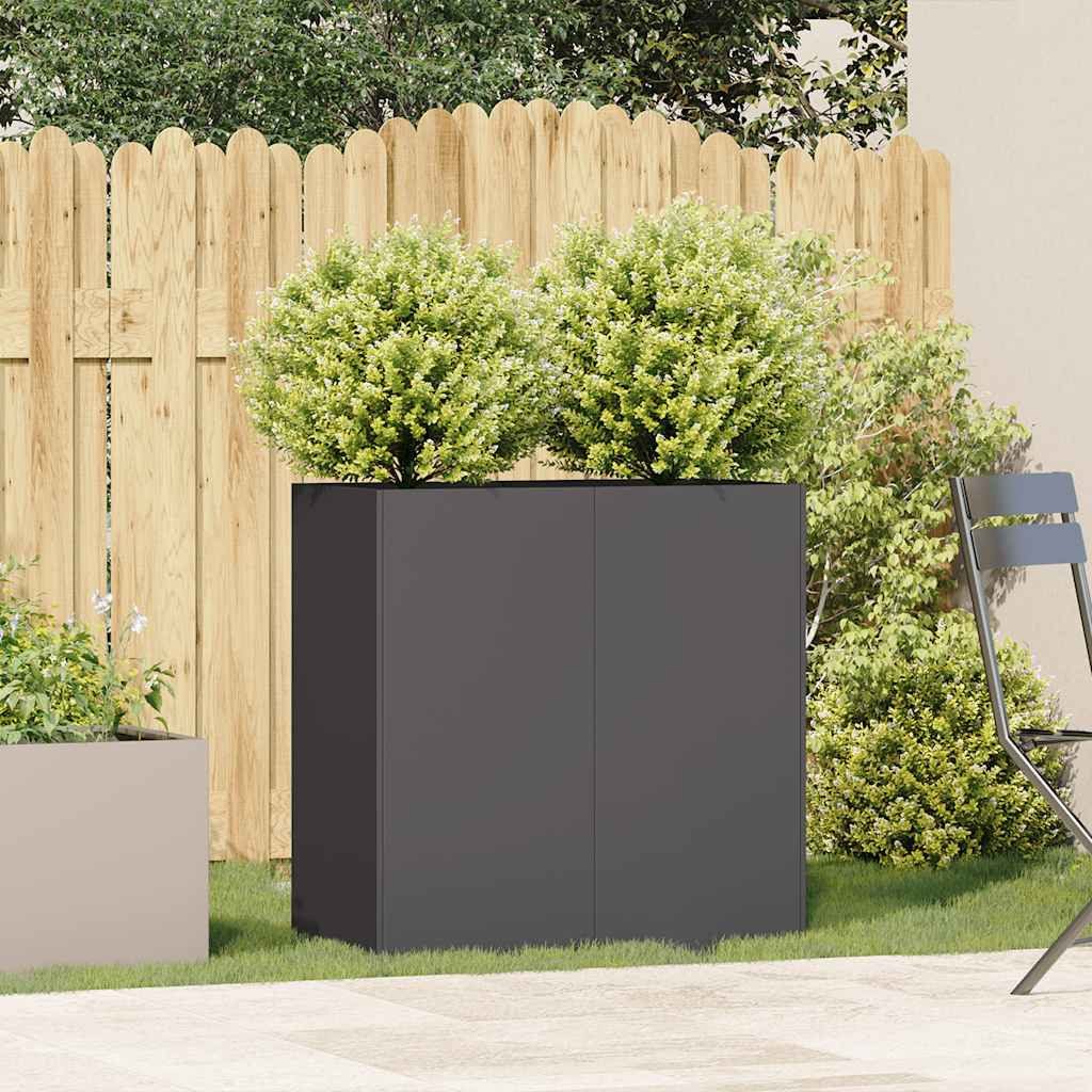 vidaXL Blumentopf Pflanzkübel Schwarz 80x40x80 cm günstig online kaufen