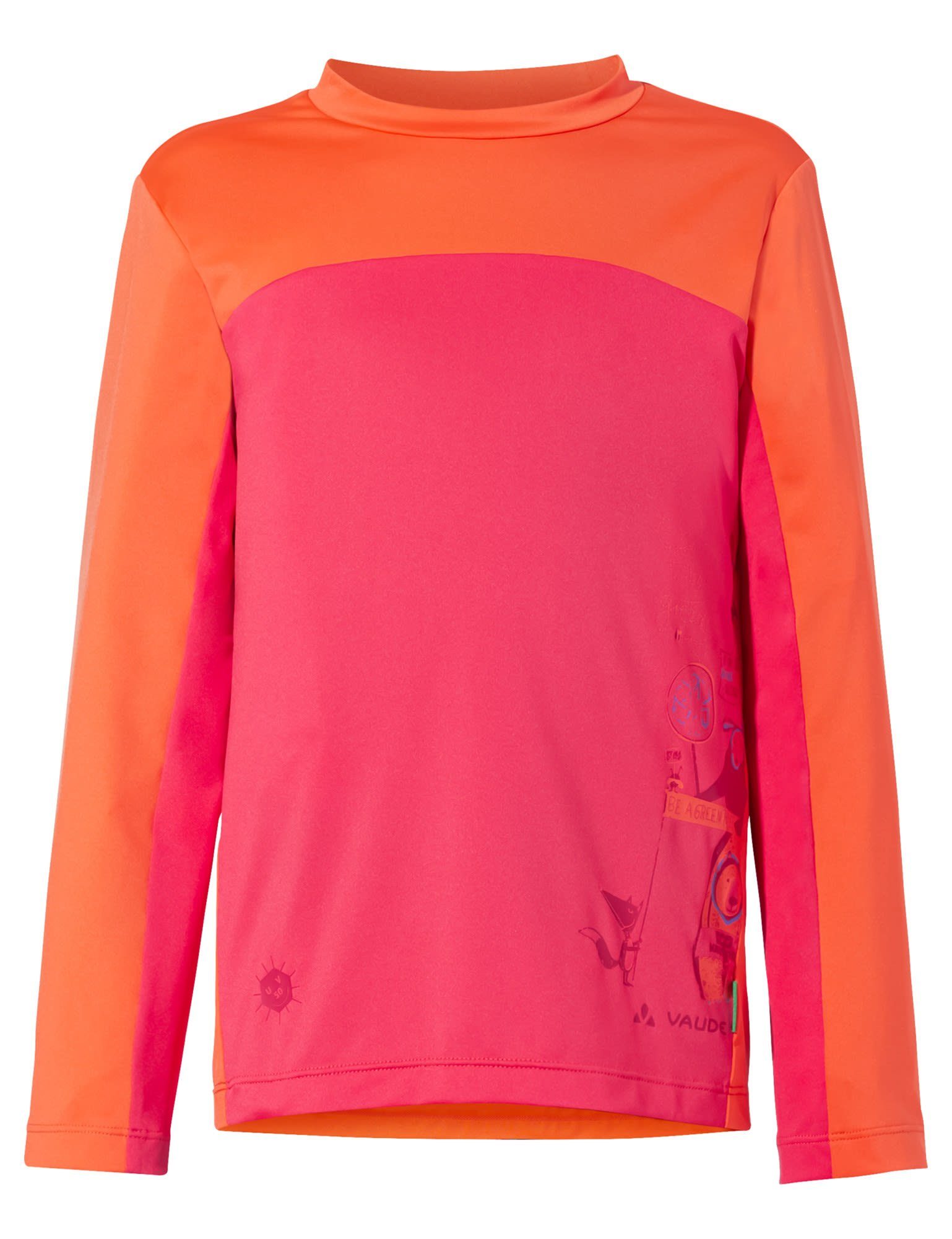 VAUDE Langarmshirt Vaude Kids Solaro Long-sleeve T-shirt Ii Kinder Bright Pink - Orange
