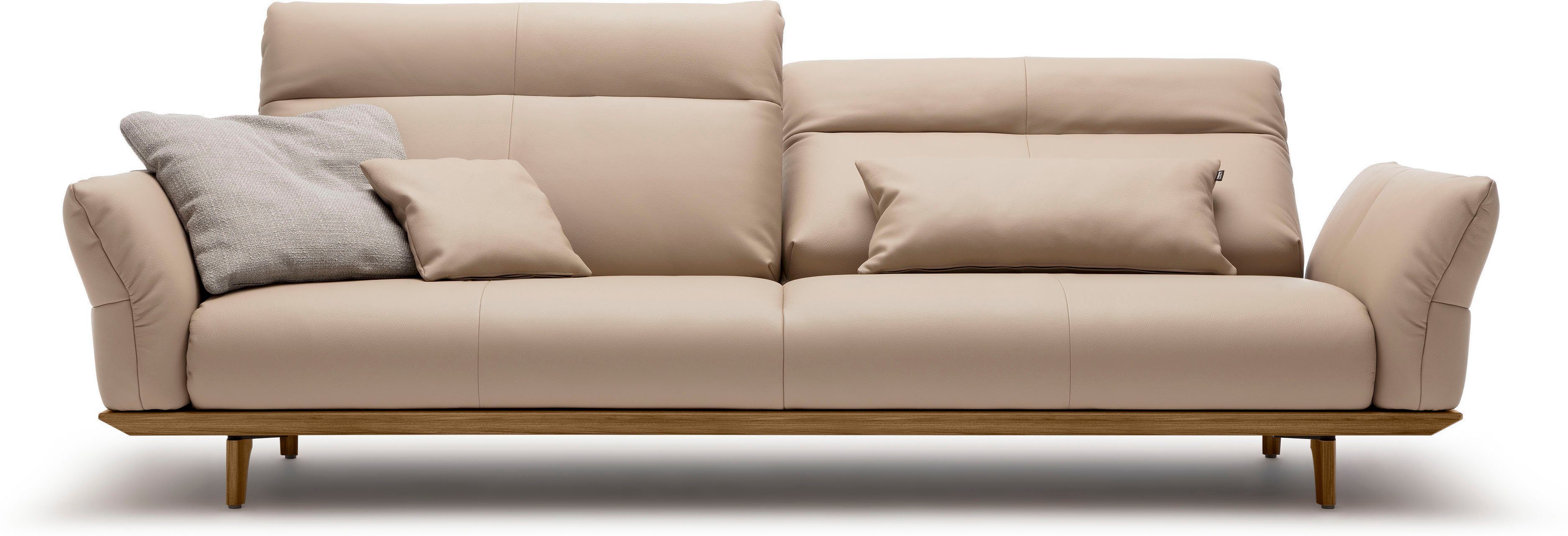 Nussbaum, 248 sofa Füße hülsta cm 4-Sitzer Sockel Breite hs.460, in Nussbaum,