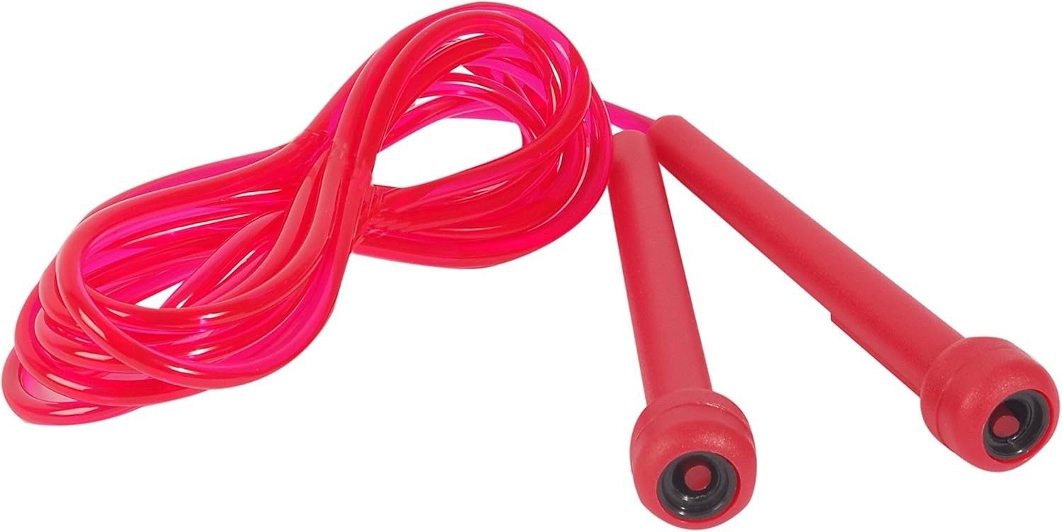 Hudora Springseil HUDORA Springseil verstellbar für Speed Skipping Erwachsene Rot, Verstellbares Fitness Damen