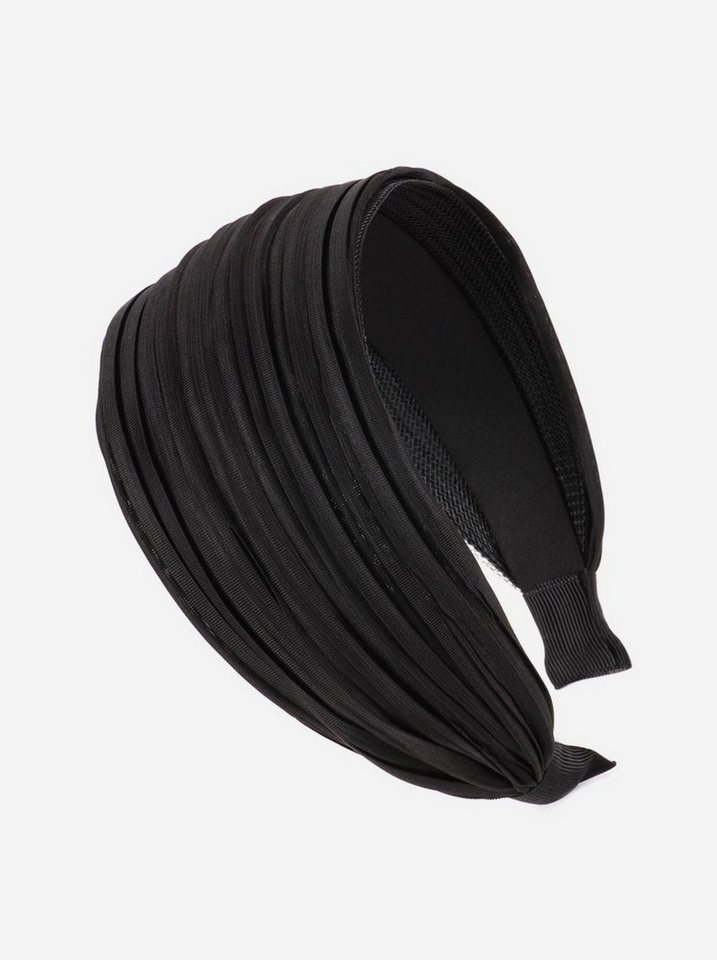 Wunderschöner Haarreifen mit Plisseestoff in schwarz mit gold neu Wunderschöner Haarreifen mit Plisseestoff in schwarz mit gold neu