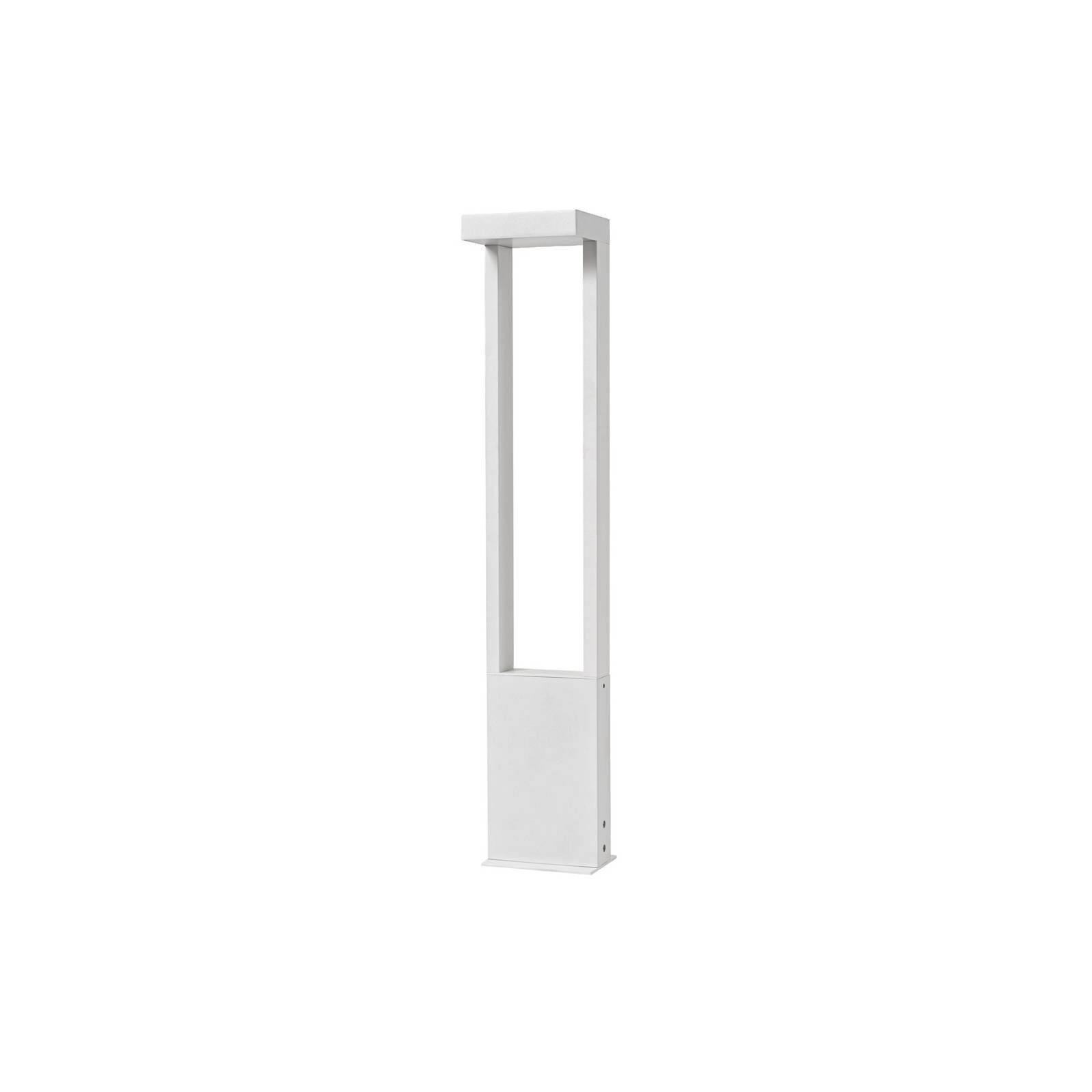 Lindby Außen-Stehlampe Lonete, LED, Metall, Weiß warmweiß IP65, LED 8,8 W gesamt, warmweiß