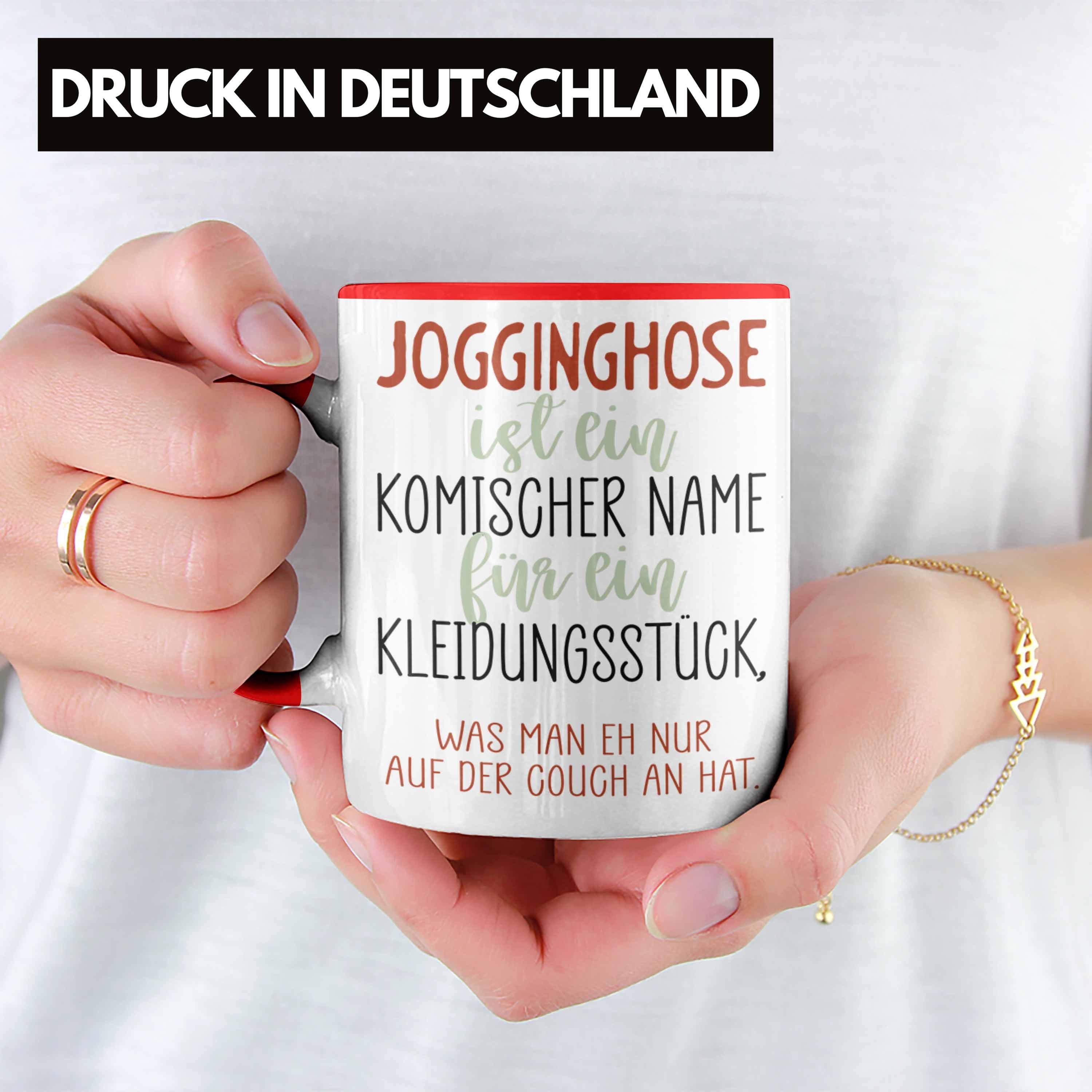 Geschenkidee Tasse Chiller Rot Kaffeetass Couch Spruch Witzige Trendation Jogginghose Tasse