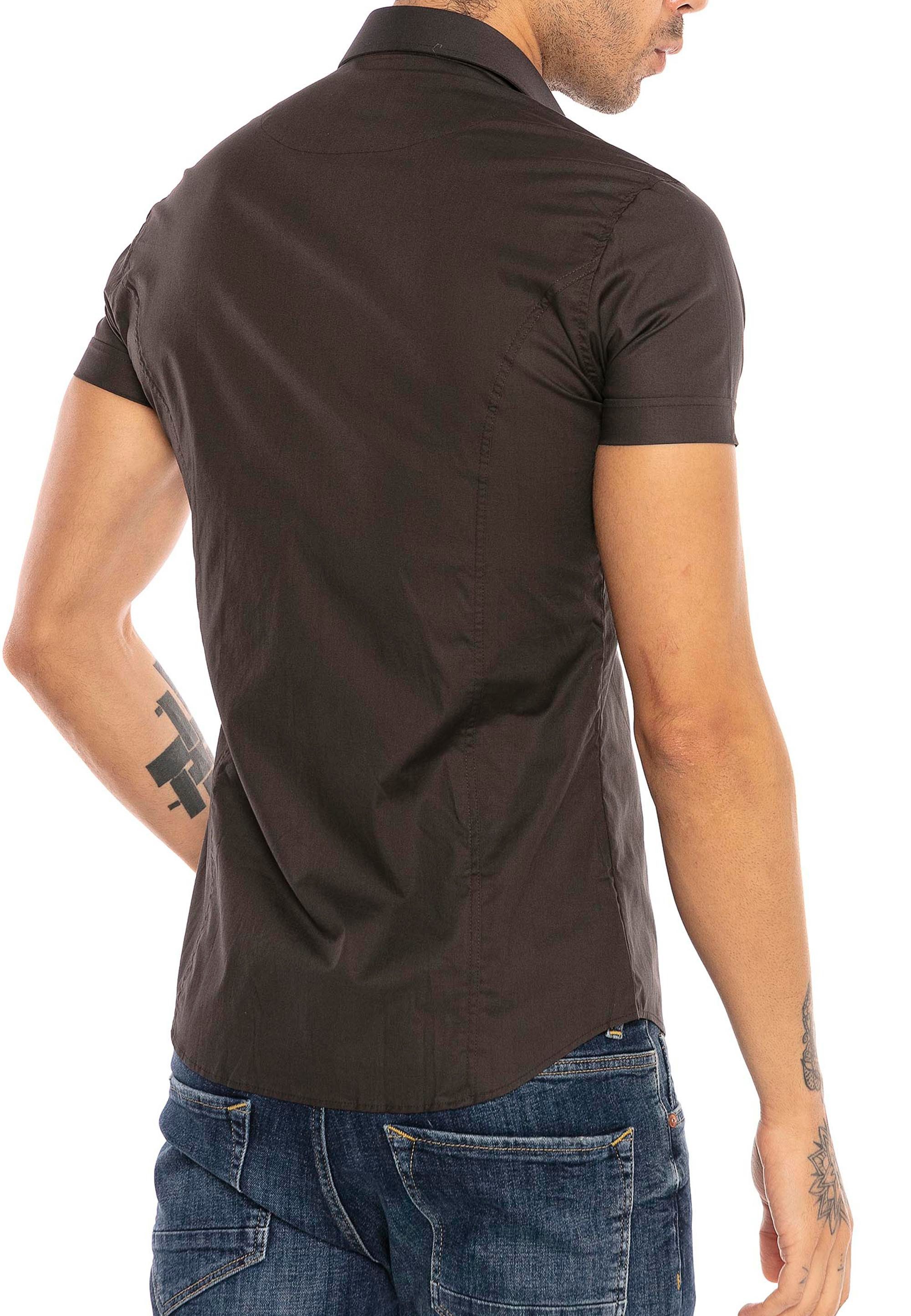 RedBridge Kurzarmhemd Slim Fit – Eleganter Look, Stretch-Material, Figurbetont