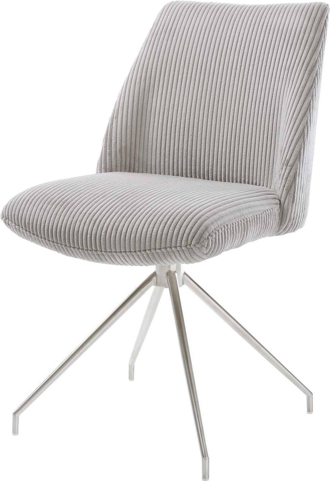 DELIFE Polsterstuhl Elso-Flex, Kreuzgestell konisch Edelstahl günstig online kaufen