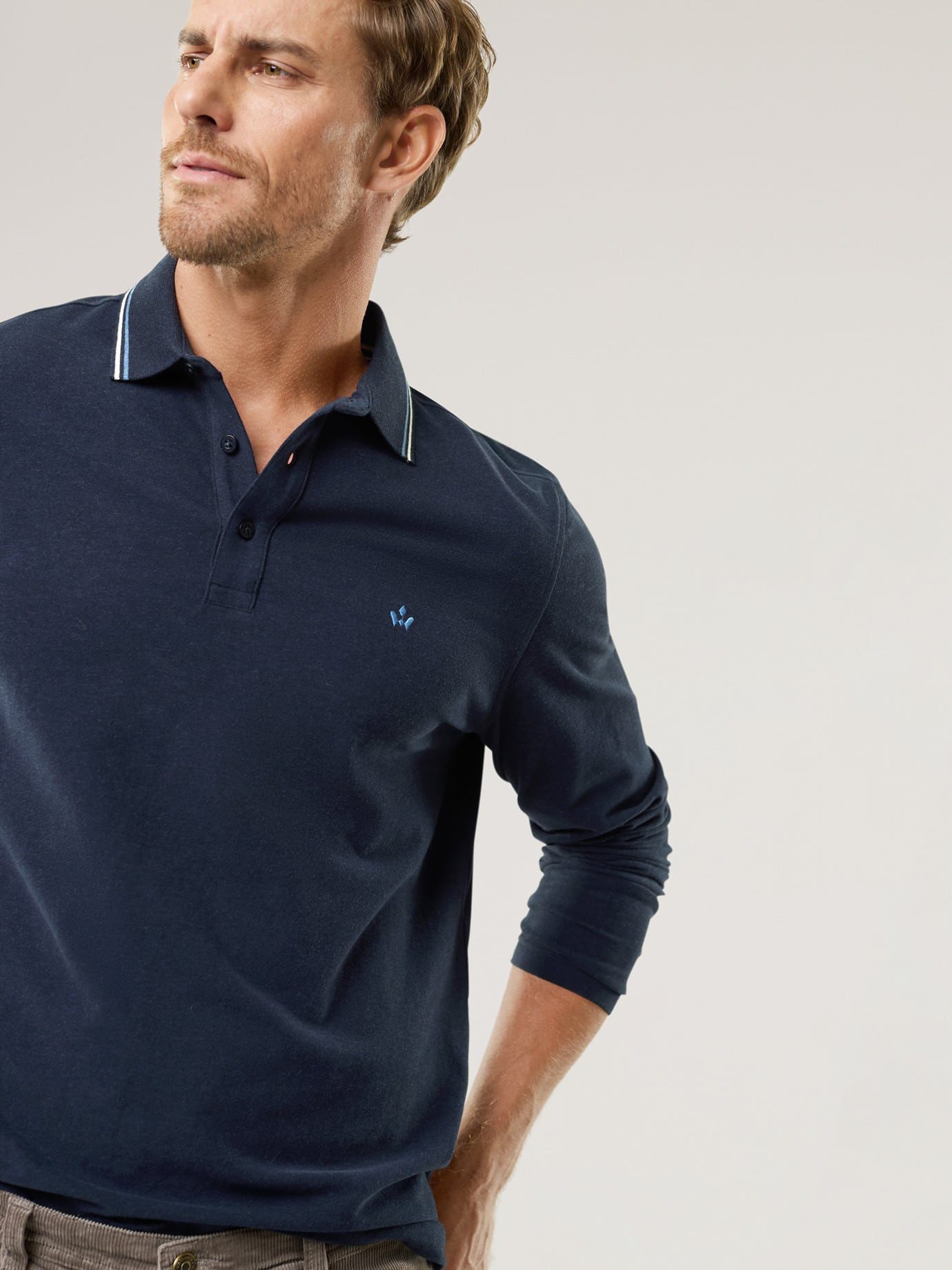 Walbusch Poloshirt Herren Thermopolo Supersoft Polokragenpullover thermojersey Weicher Baumwollmix, wärmend, elastisch, pflegeleicht, knitterarm