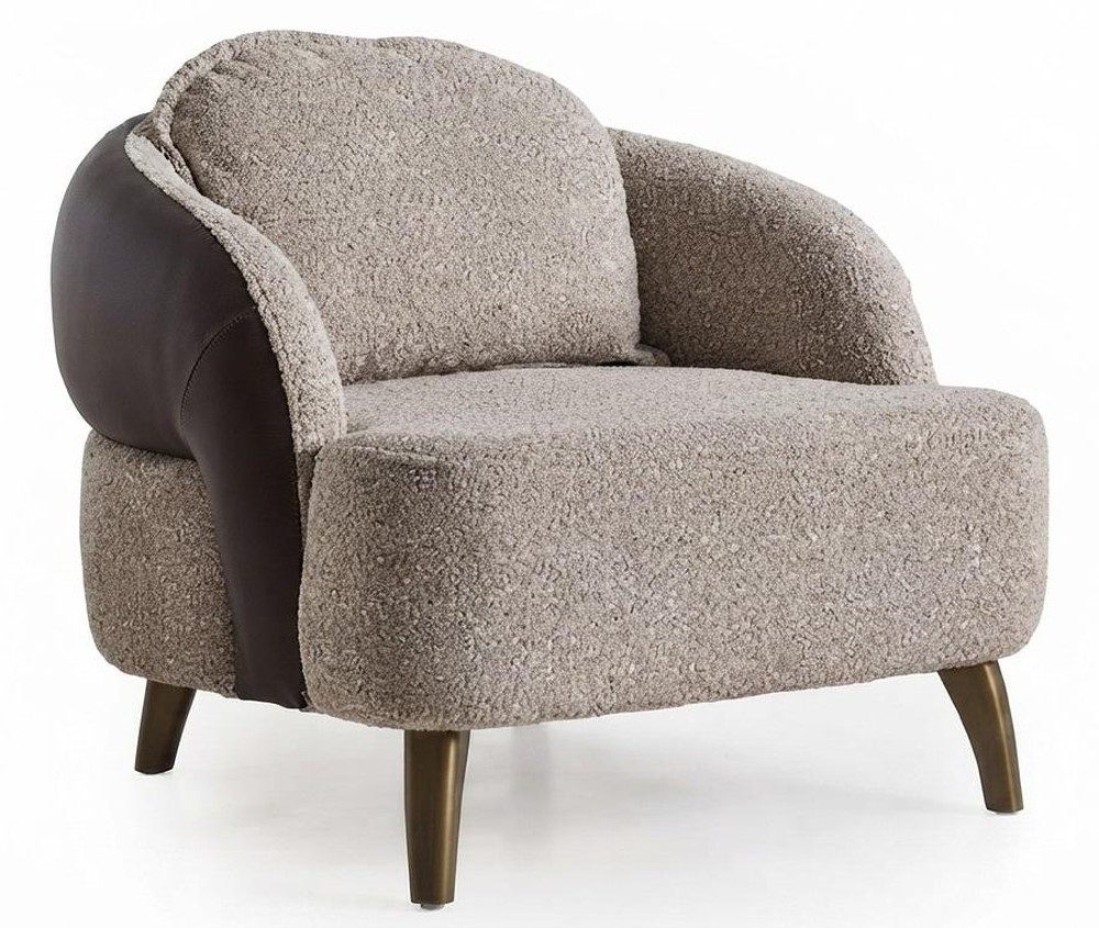 Xlmoebel Cocktailsessel Sessel Moderner Stil Grau Luxuriöse Bequem Stilvoll Minimalistisch (1-St., 1-tlg)