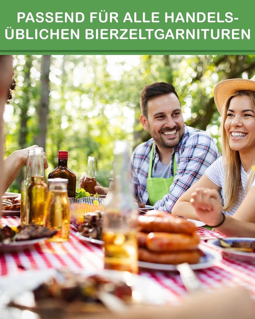 Waidmeister Bankauflage Bierbankauflagen 3er Set - Auflagen für Bierzeltgarnitur