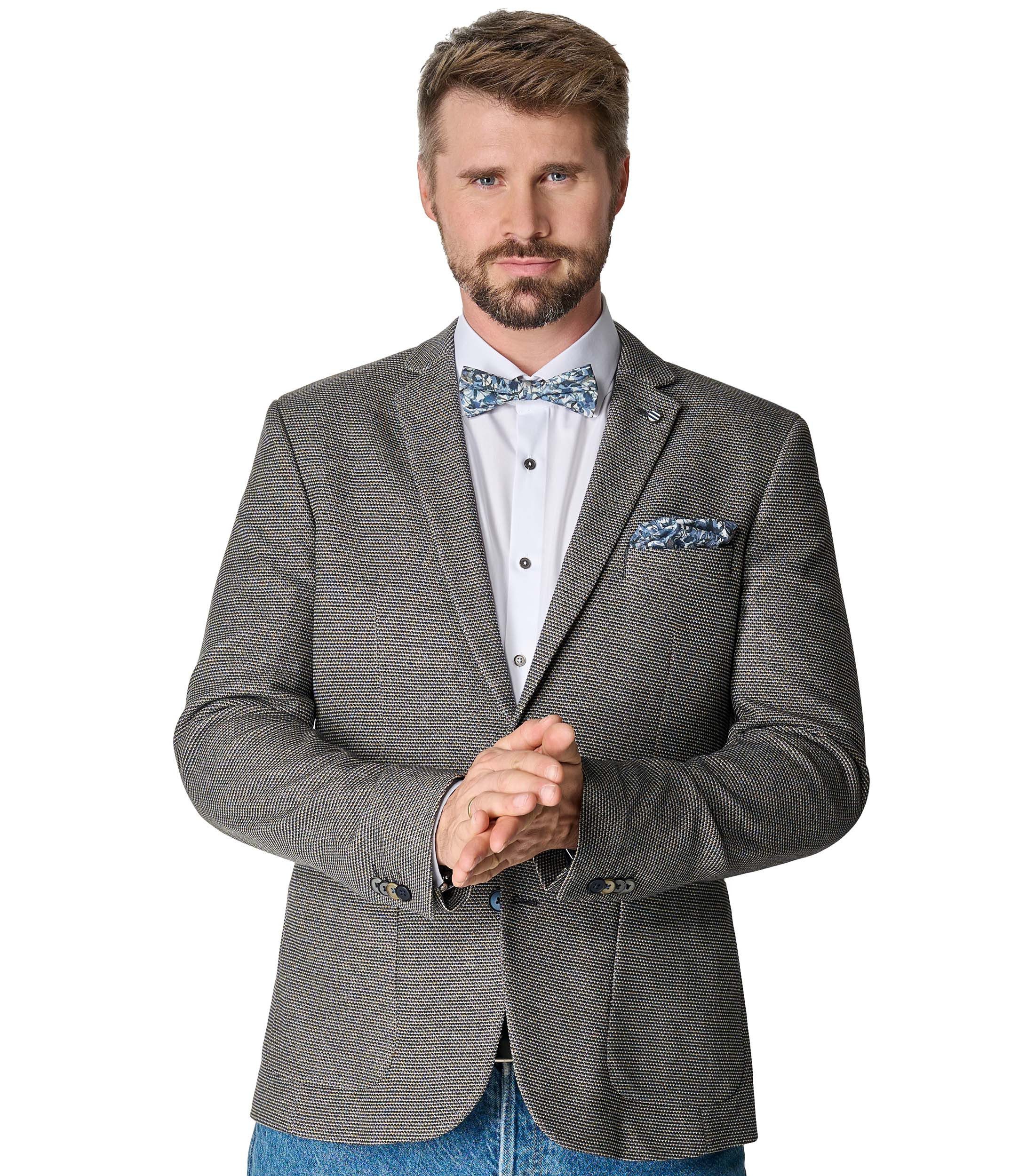 VENTI Fliege VENTI Set aus Fliege und Einstecktuch gemustert