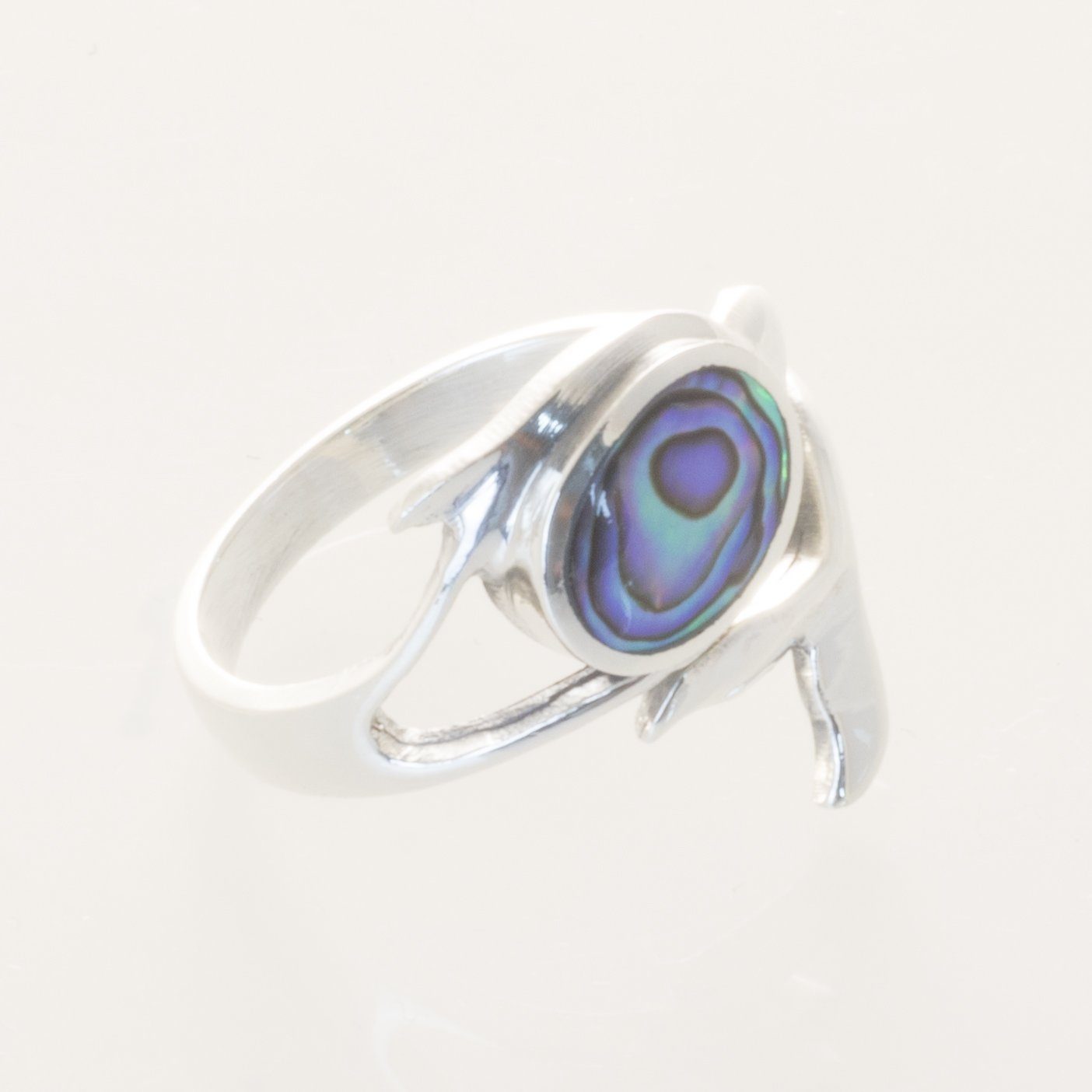 Silberring Ring mit Abalone Muschel Delfin, günstig online kaufen