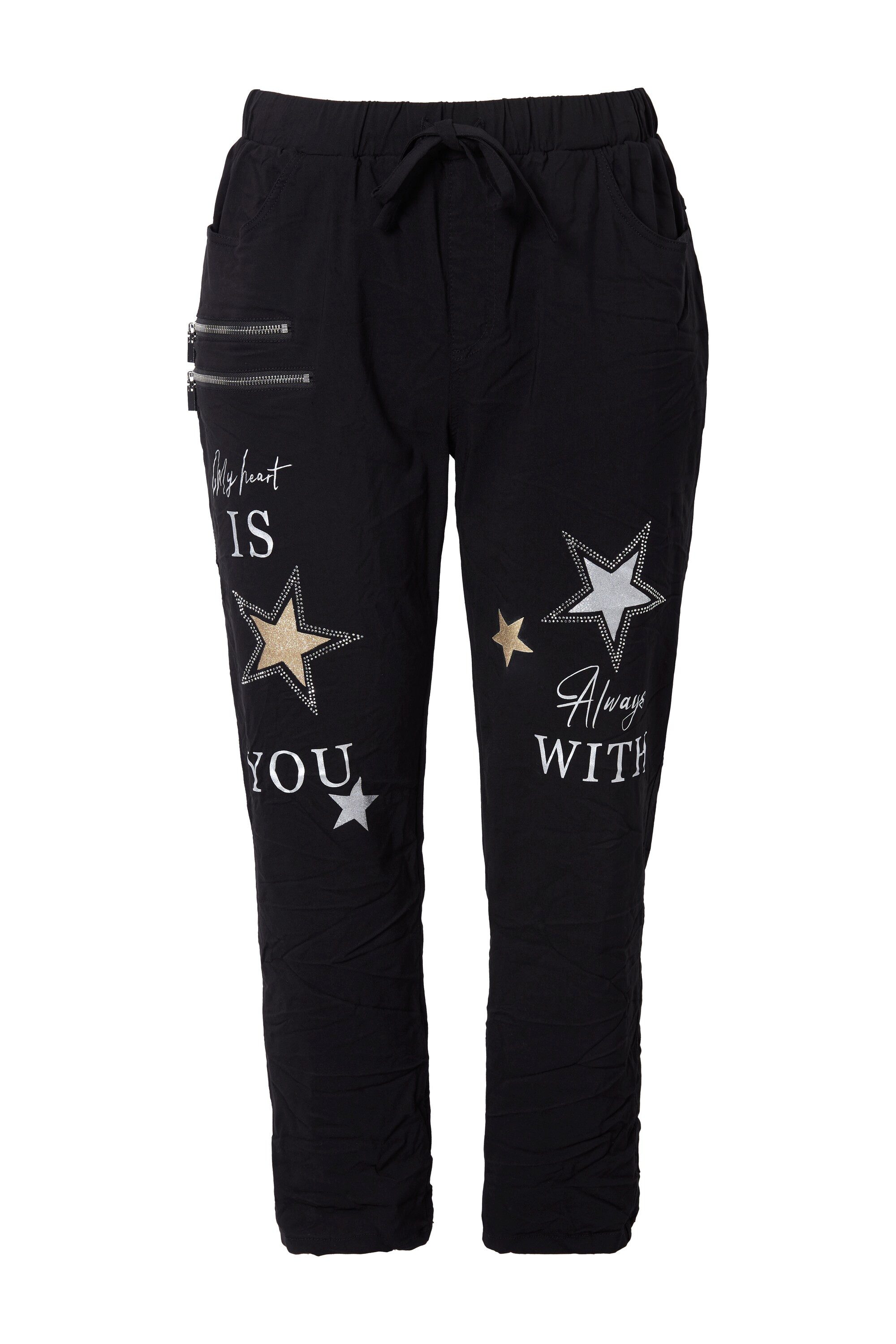 Angel of Style Funktionshose Crinkle-Hose Jogg-Style Sternendruck günstig online kaufen