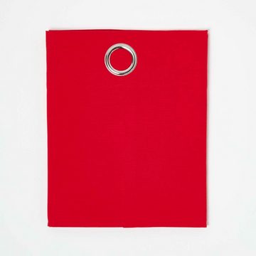 Gardine Gardinen mit Ösen unifarben rot im 2er Set, 137 x 117 cm, Homescapes