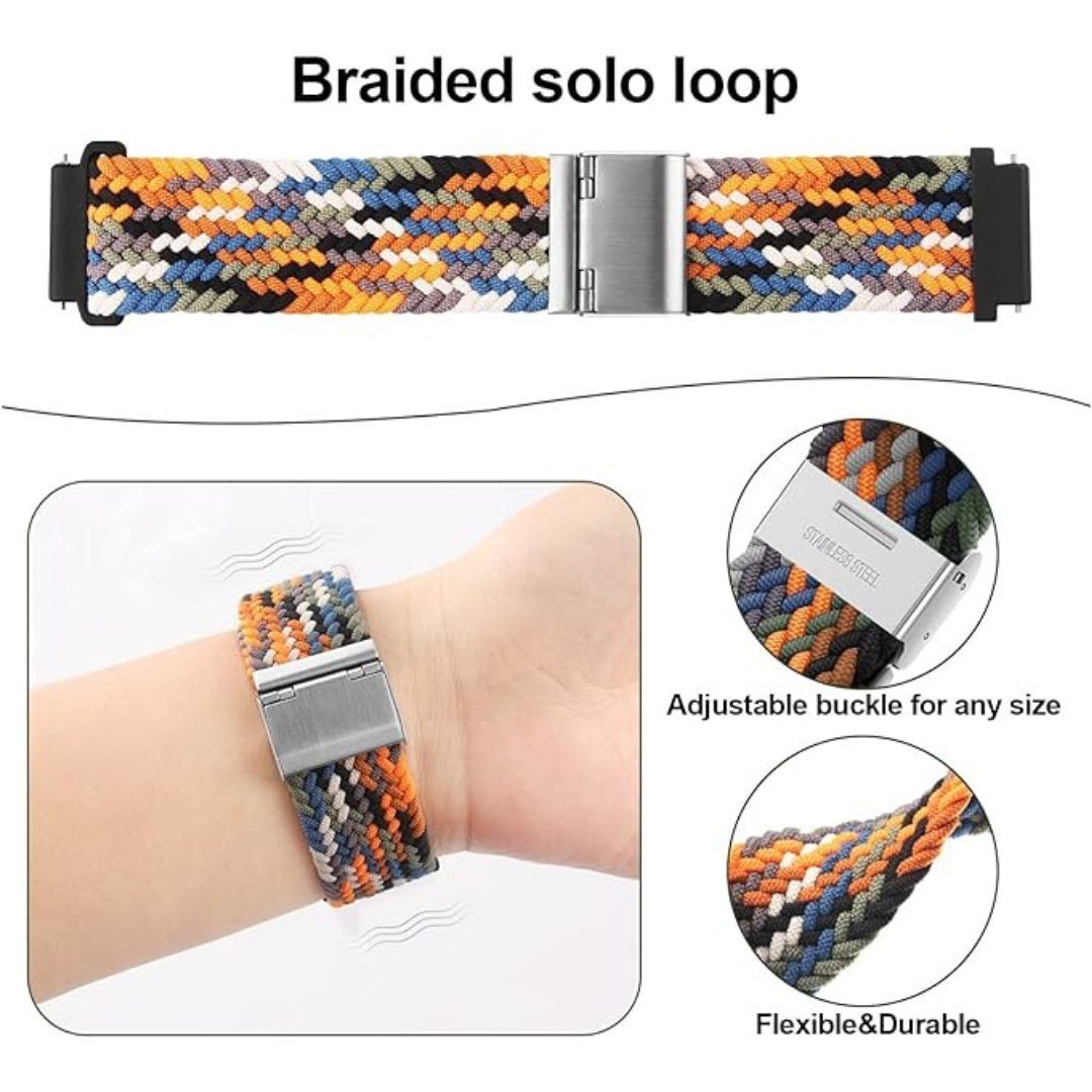 Pro Tricolor Uhrenarmband mit Uhrenarmband verstellbaren Armband 5 Geflochtenes Samsung für Galaxy Lila SmartUP 6 4 Classic, Gear Watch Magnetverschluss #10