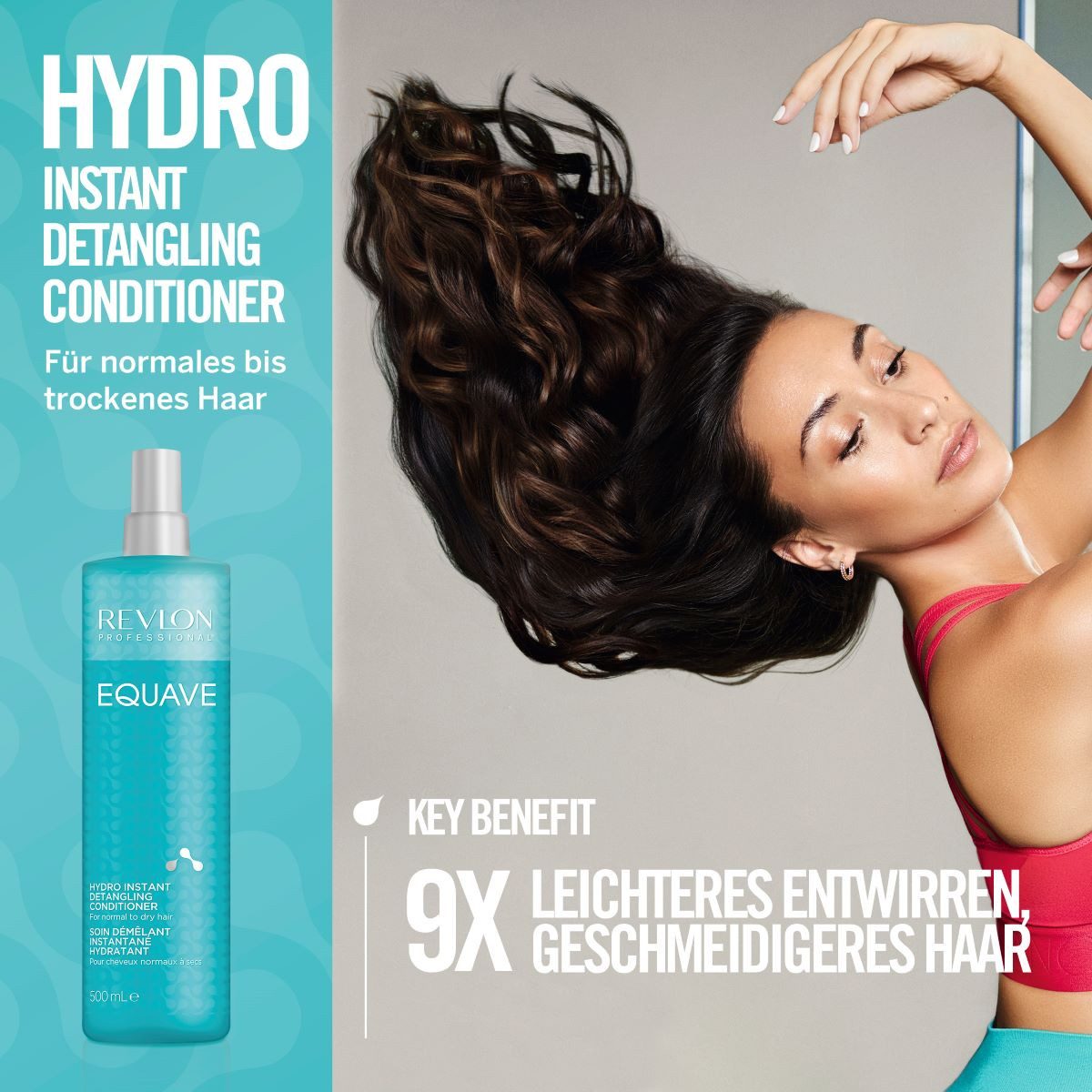 REVLON PROFESSIONAL Haarspülung Leave-in Pflege Equave Hydro Instant Detangling Conditioner, Normales bis Trockenes Haar 500 ml