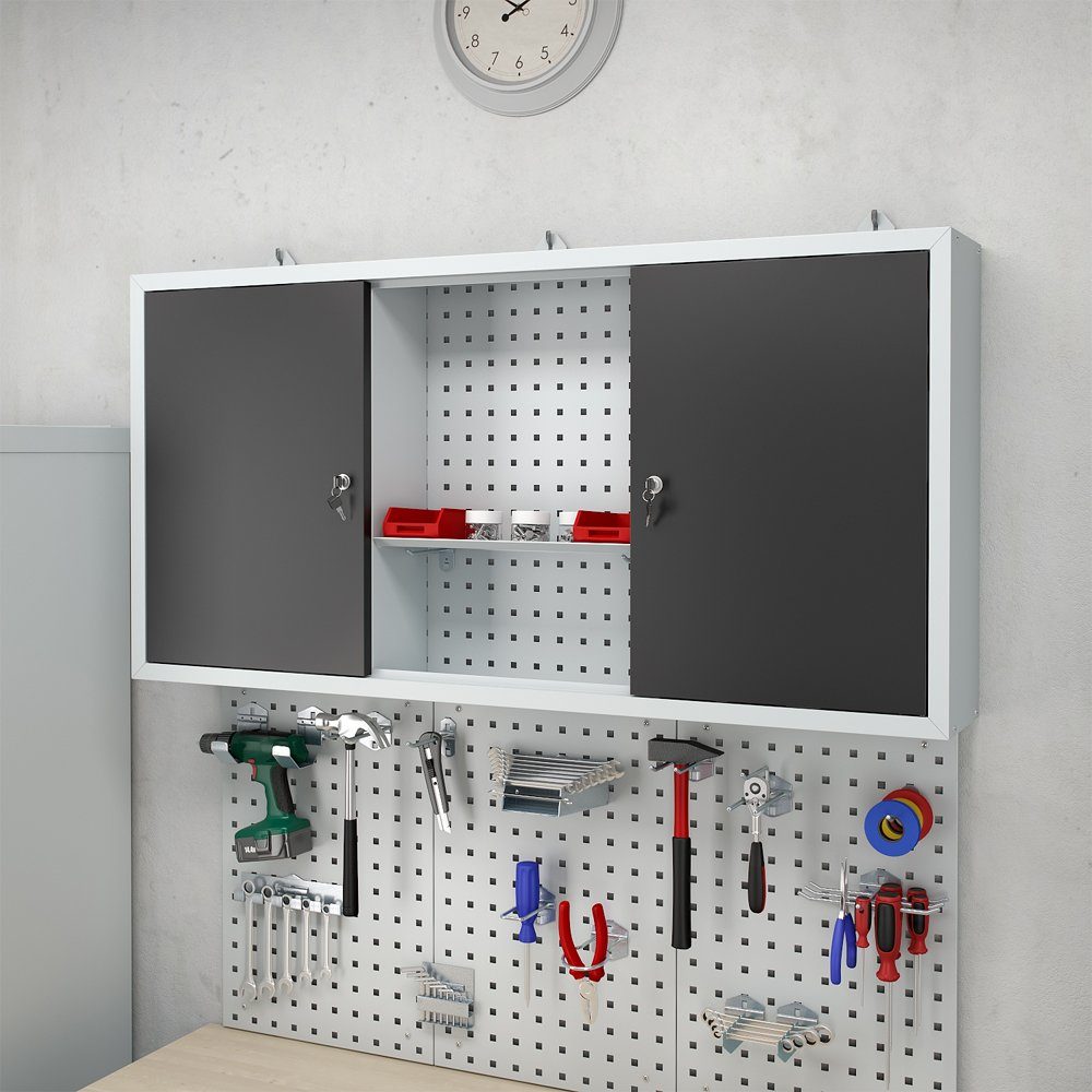 Vicco Werkbank, Grau/Schwarz, 120 x 60 günstig online kaufen