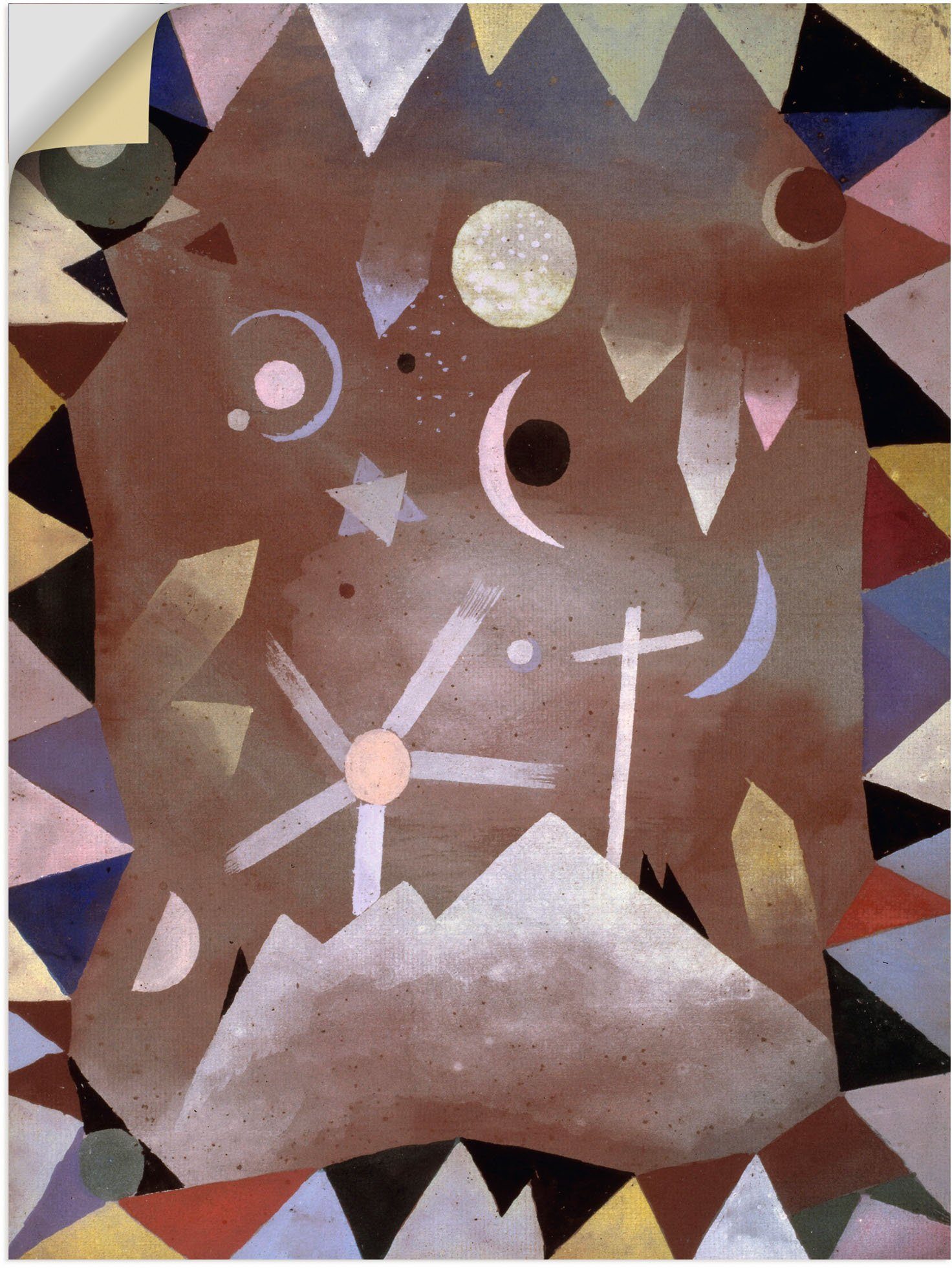 Artland Wandbild Über Bergeshöhe. 1917, Muster (1 St), als Alubild, Leinwandbild, Wandaufkleber oder Poster in versch. Größen