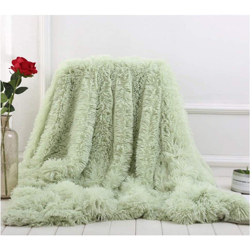 Wohndecke Super Weiche lange Zotteldecke, Flauschig Kuscheldecke Warme & Komfort, zggzerg
