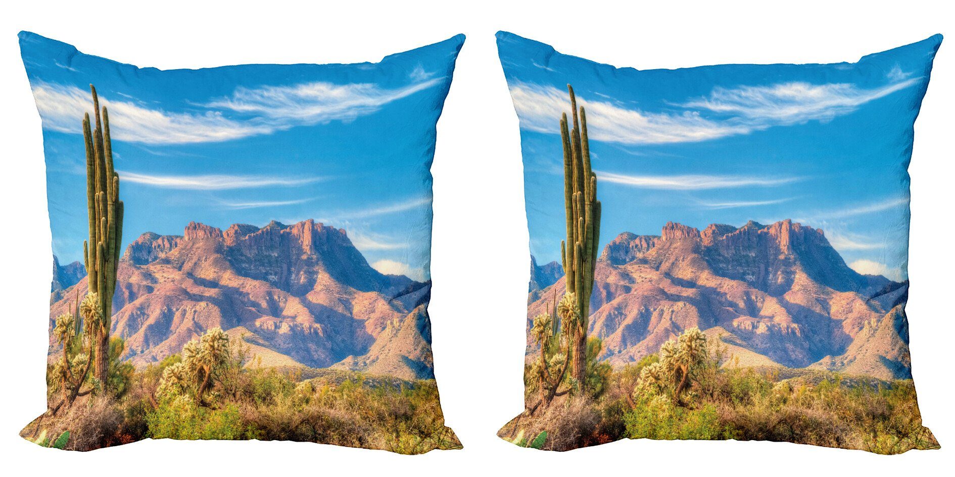 Digitaldruck, Berges (2 Stück), Accent Modern Doppelseitiger Kissenbezüge Foto Landschaft des Abakuhaus