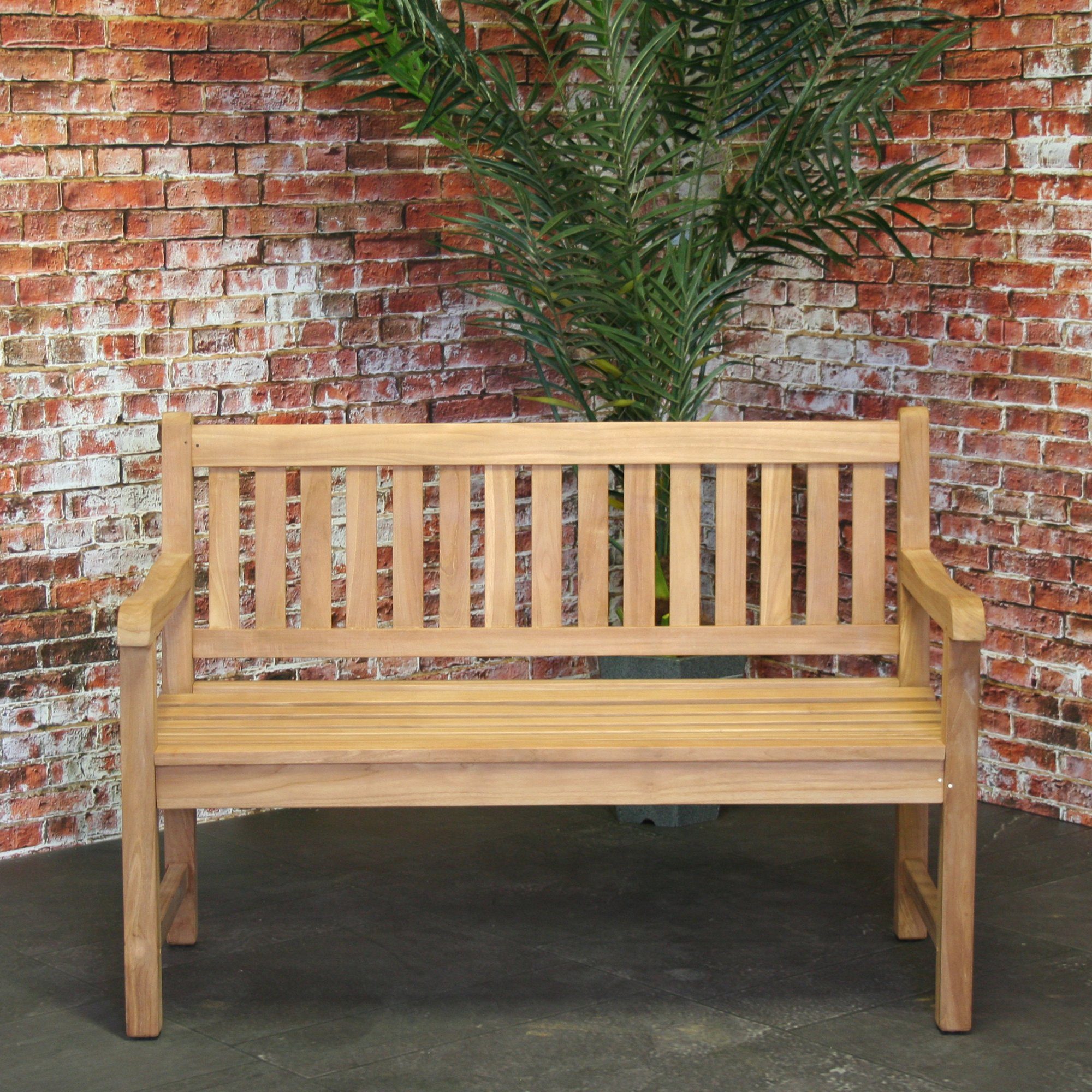SenSLine Gartenbank »Gartenbank Teakholz Bank DALTON Teak 130 cm«