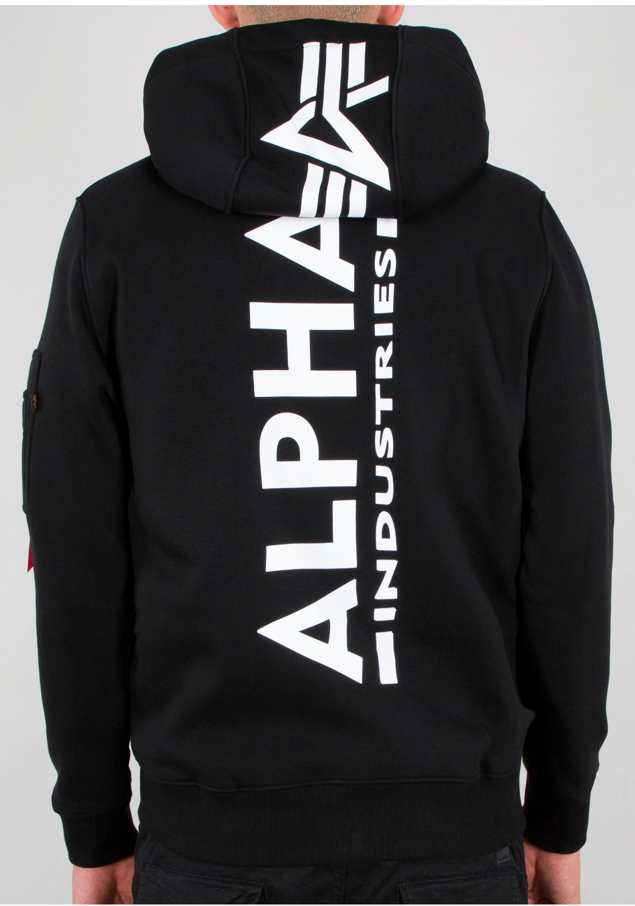 Alpha Industries Kapuzensweatjacke Back Print Zip Hoody