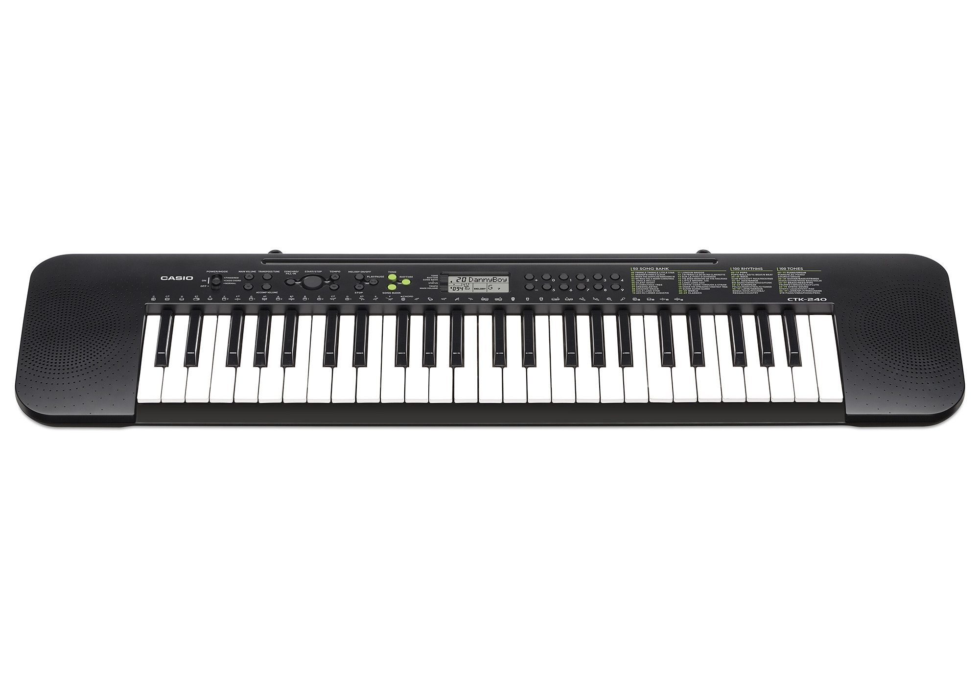 CASIO Home-Keyboard CTK-240, übersichtliches LC-Display