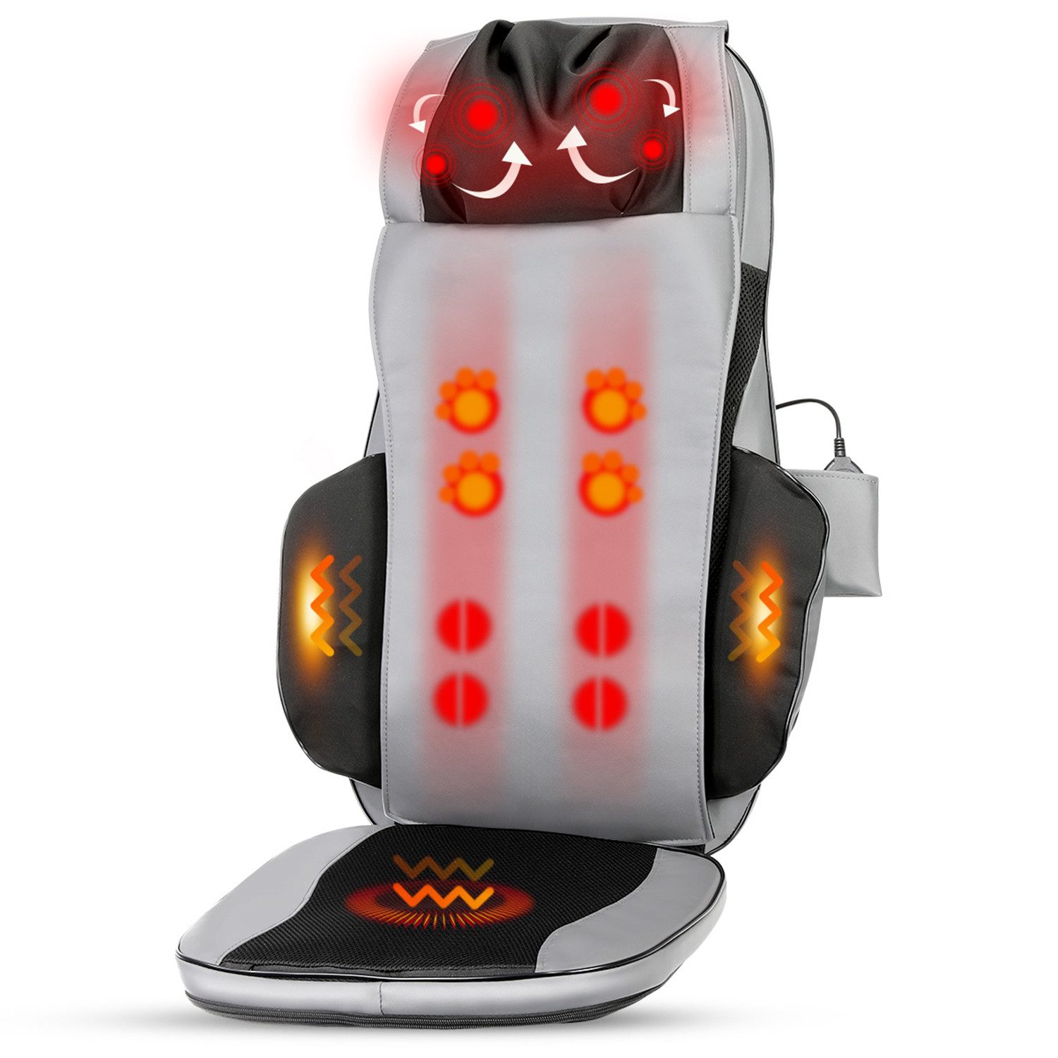 Massagegerät Massagesitzauflage, Shiatsu Massageauflage für Nacken und Schulter