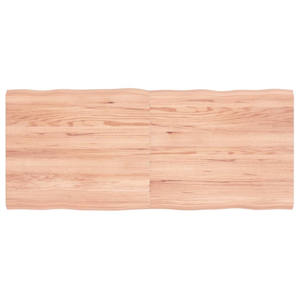 furnicato Tischplatte 140x60x(2-4) cm Massivholz Behandelt Baumkante (1 St)
