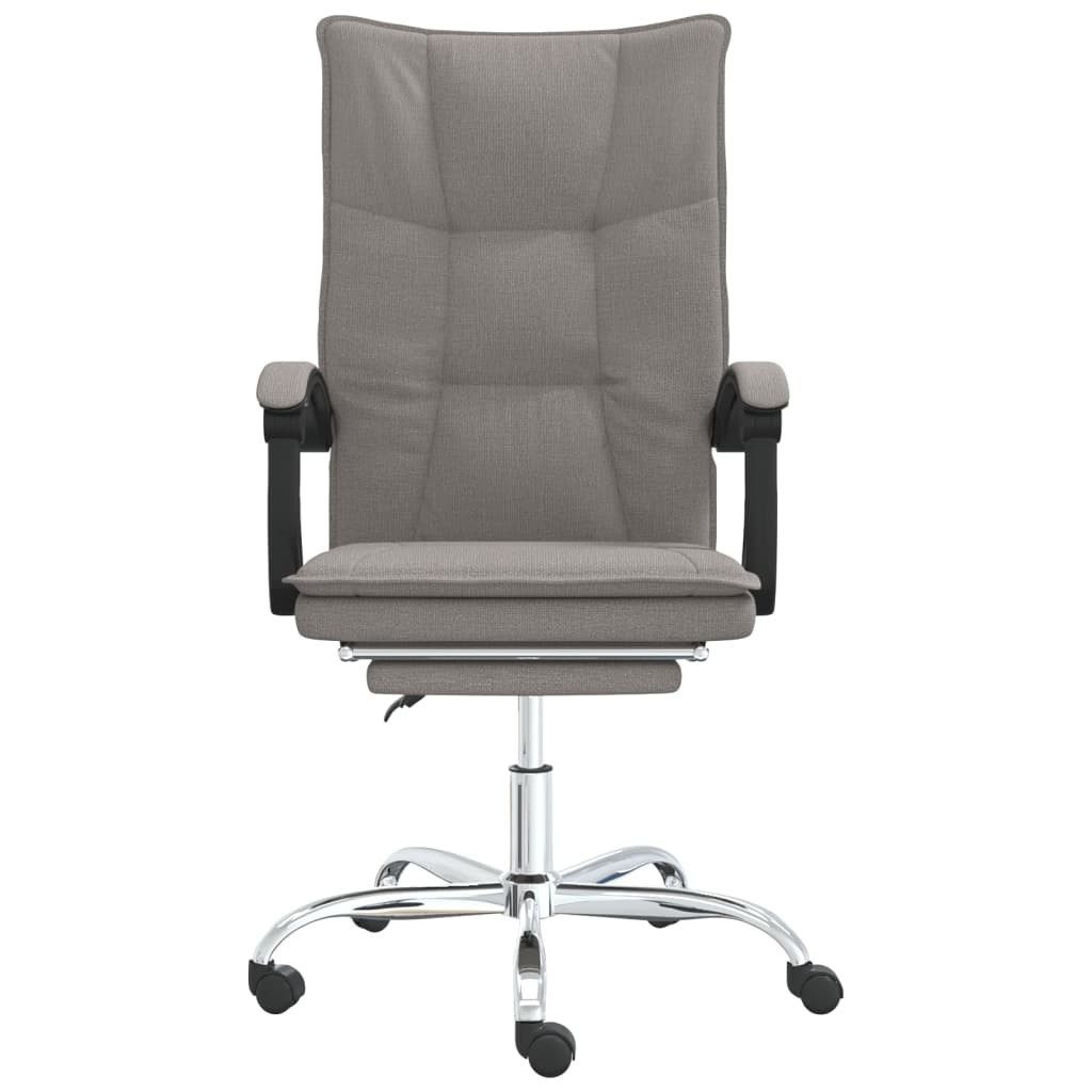 vidaXL Bürostuhl, Bürostuhl mit Liegefunktion Taupe Stoff