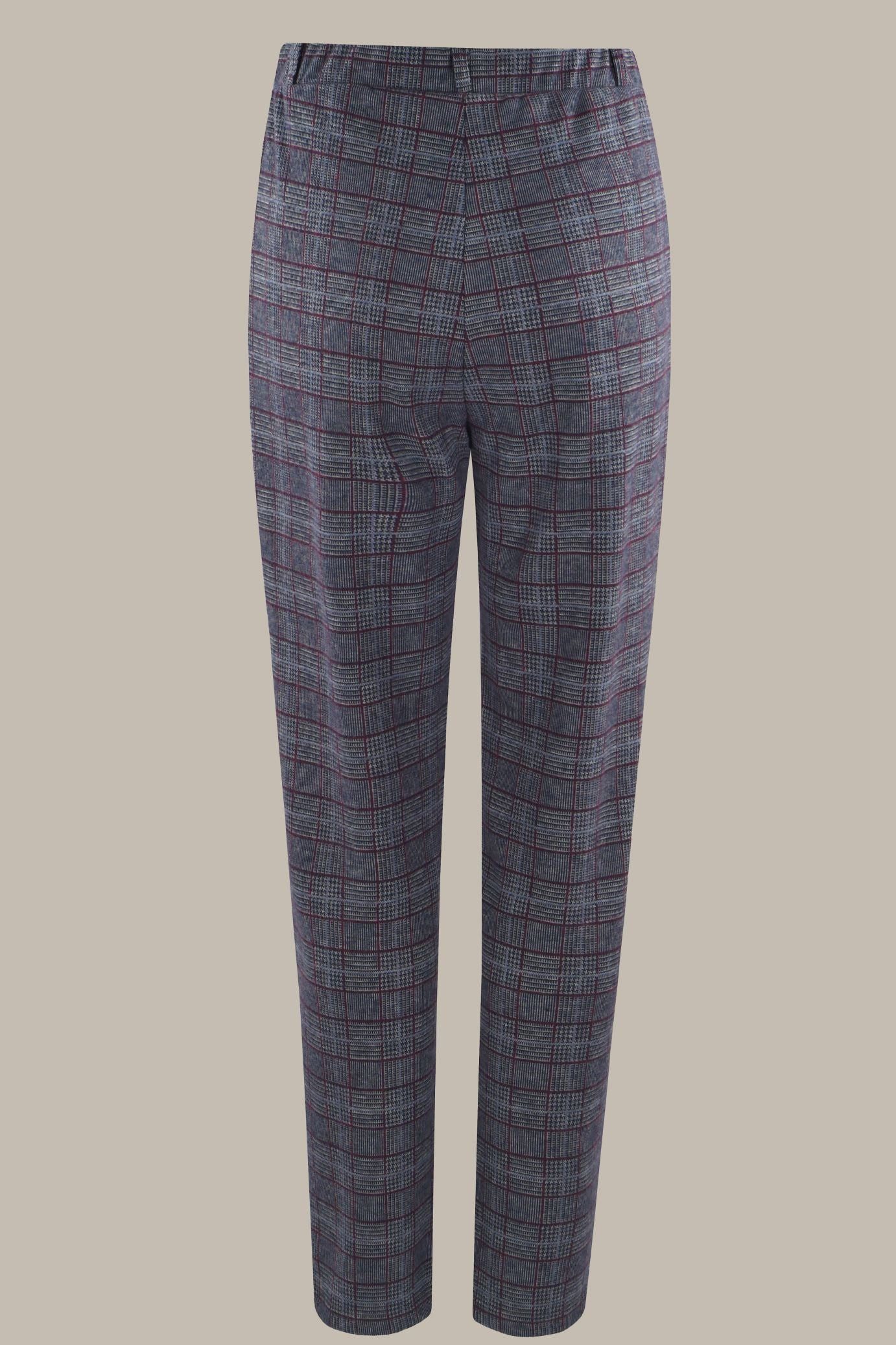Hajo Stoffhose Damen Hose Punto-di-Roma-Jersey Glencheck günstig online kaufen
