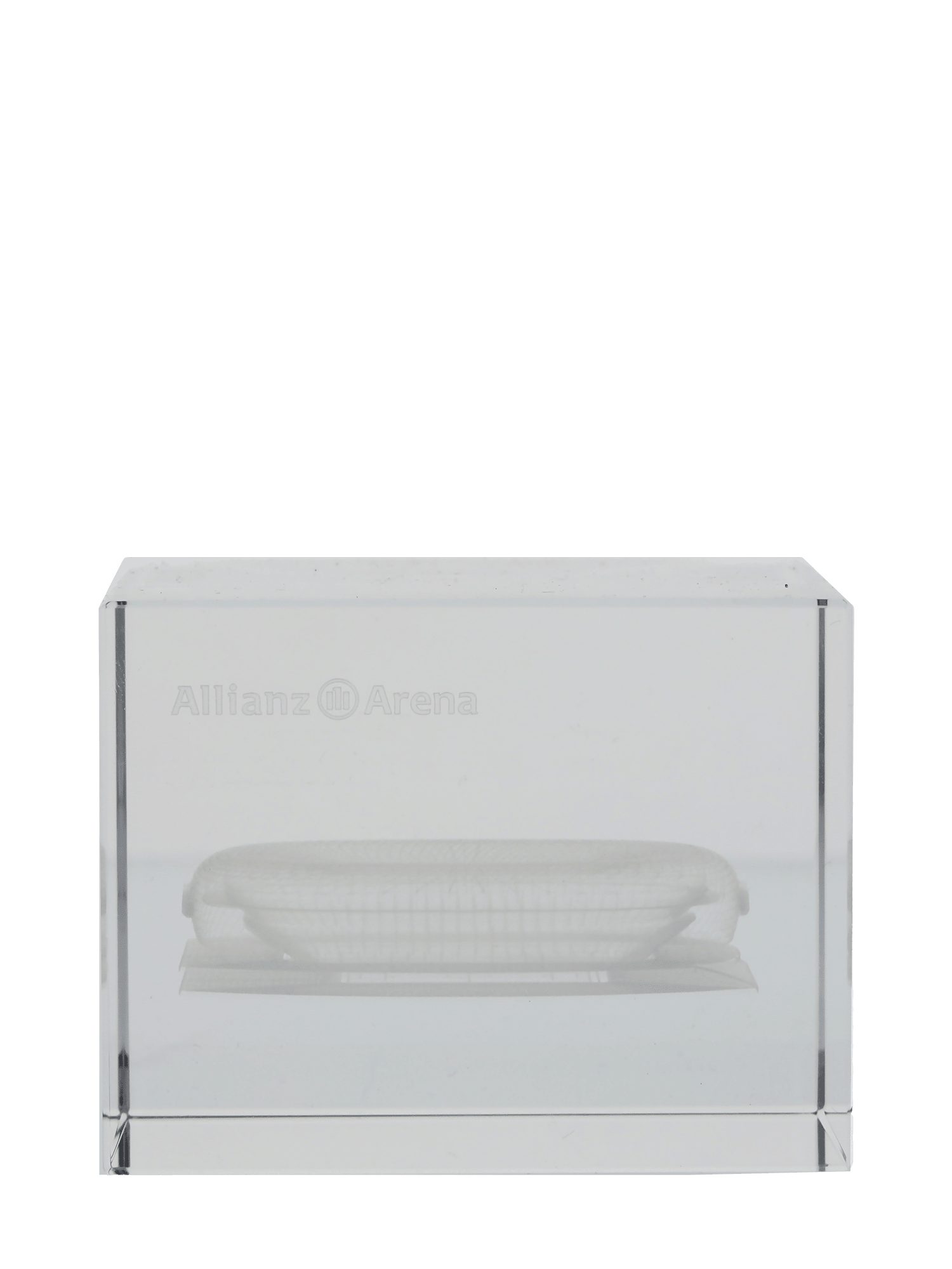 FC Bayern München Metallschild FC Bayern München Allianz Arena im Acrylblock I Fußballdeko
