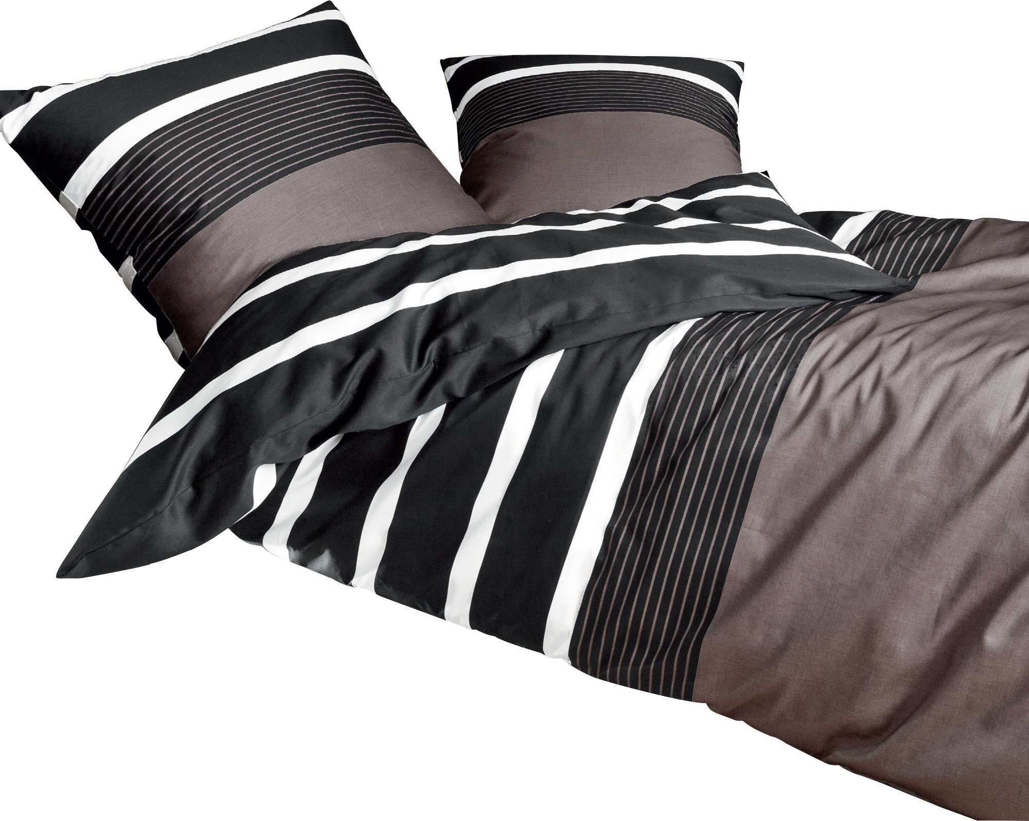 Janine Bettwäsche Bettwäsche, Mako-Satin, Streifen