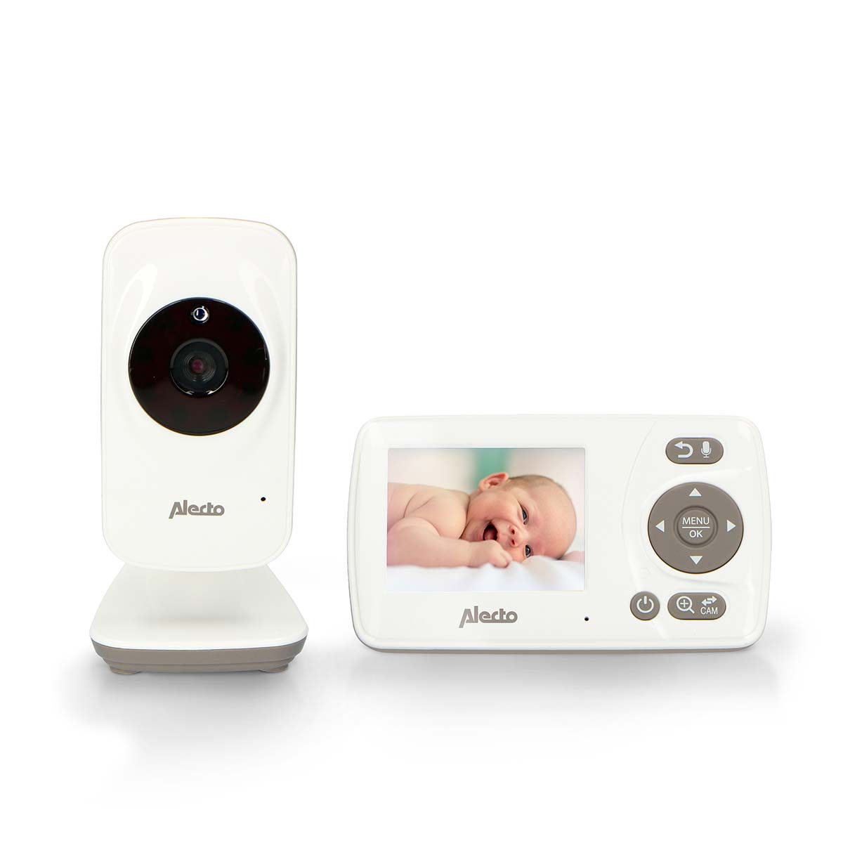 Alecto Video-Babyphone DVM-71C, 1-tlg., Erweiterungskamera DVM-71/71BK, Eco-Modus, Thermometer