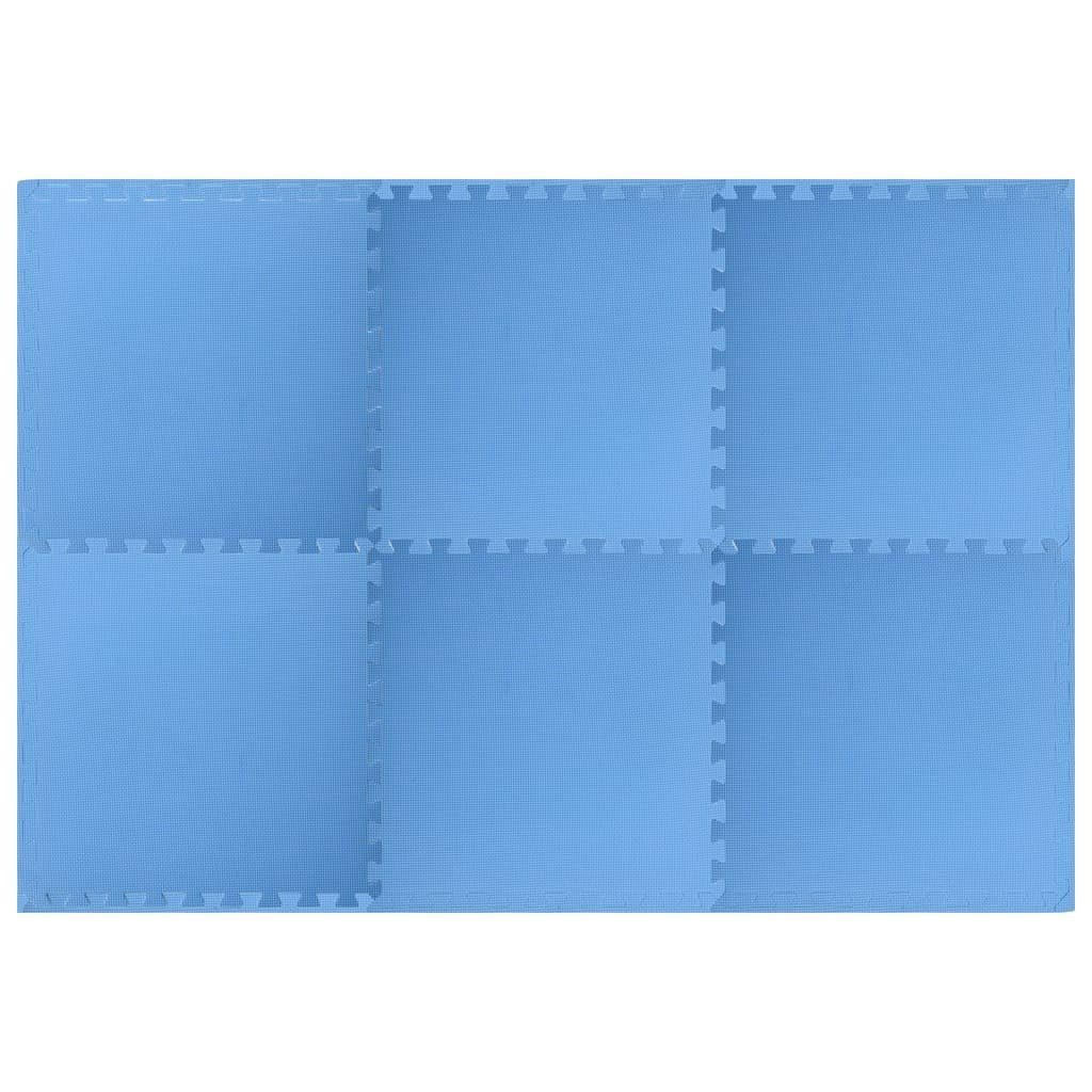vidaXL Bodenmatte Bodenmatten 6 Stk. 2,16 m² EVA-Schaumstoff Blau